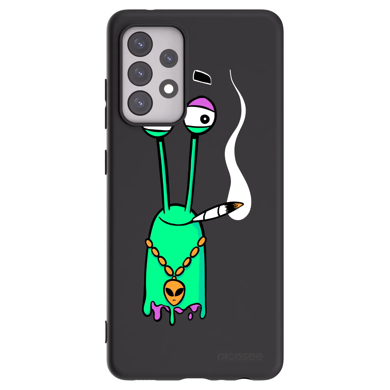 Silikonový černý obal pro Samsung Galaxy A52s 5G A528B - Earth - Sám doma