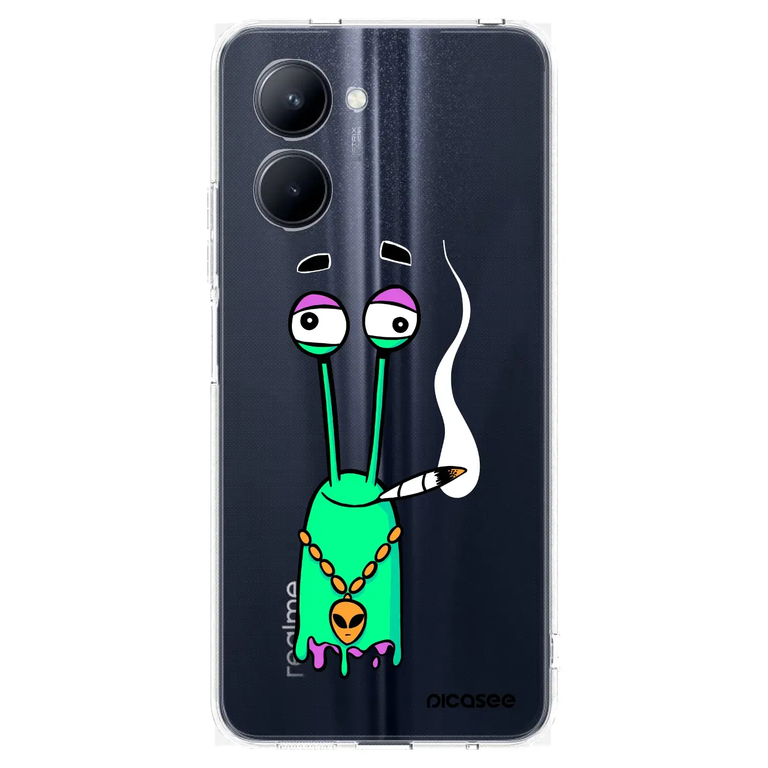 Silikonový průhledný obal pro Realme C33 (2023) - Earth - Sám doma