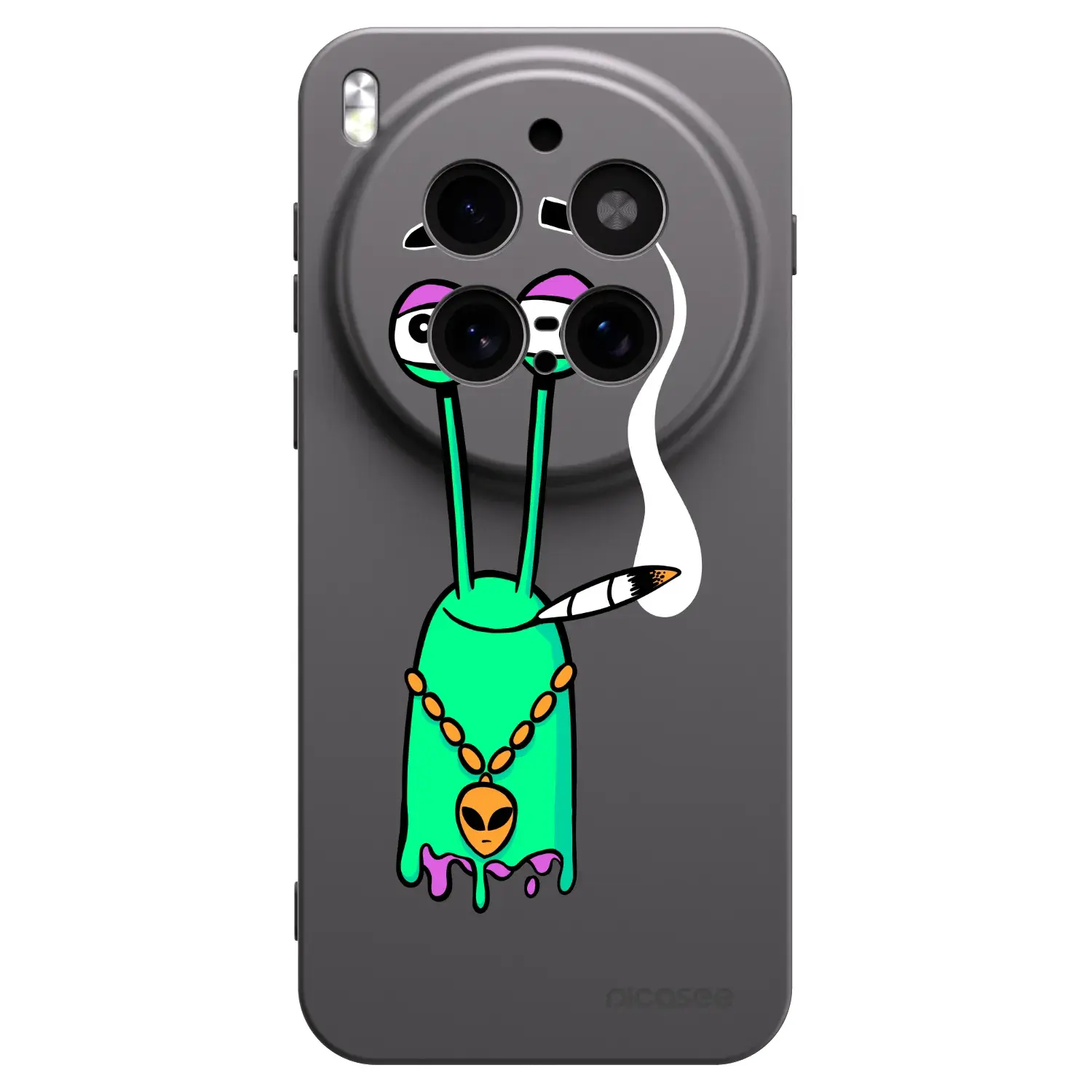 Silikonový černý obal pro Vivo X300 Pro - Earth - Sám doma