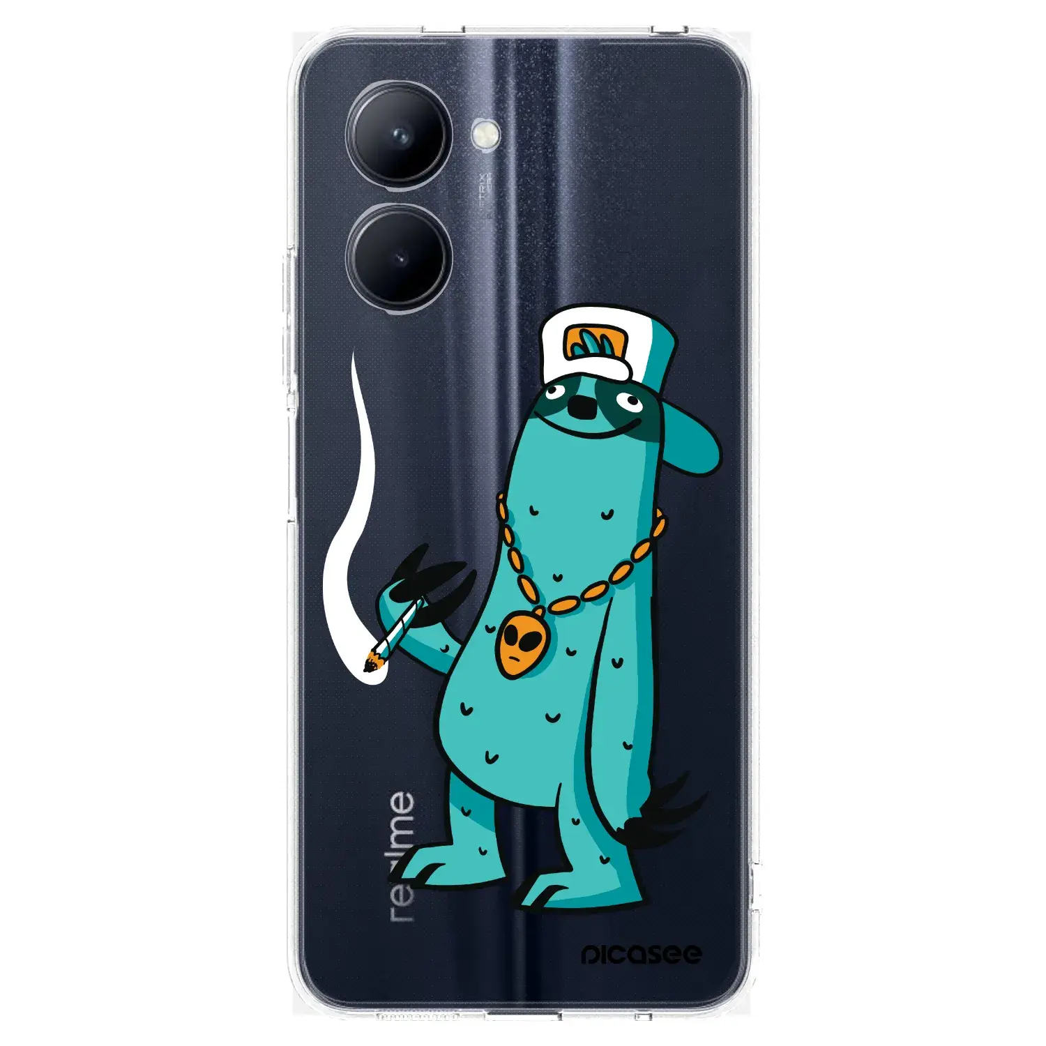 Silikonový průhledný obal pro Realme C33 (2023) - Earth - Je mi fajn