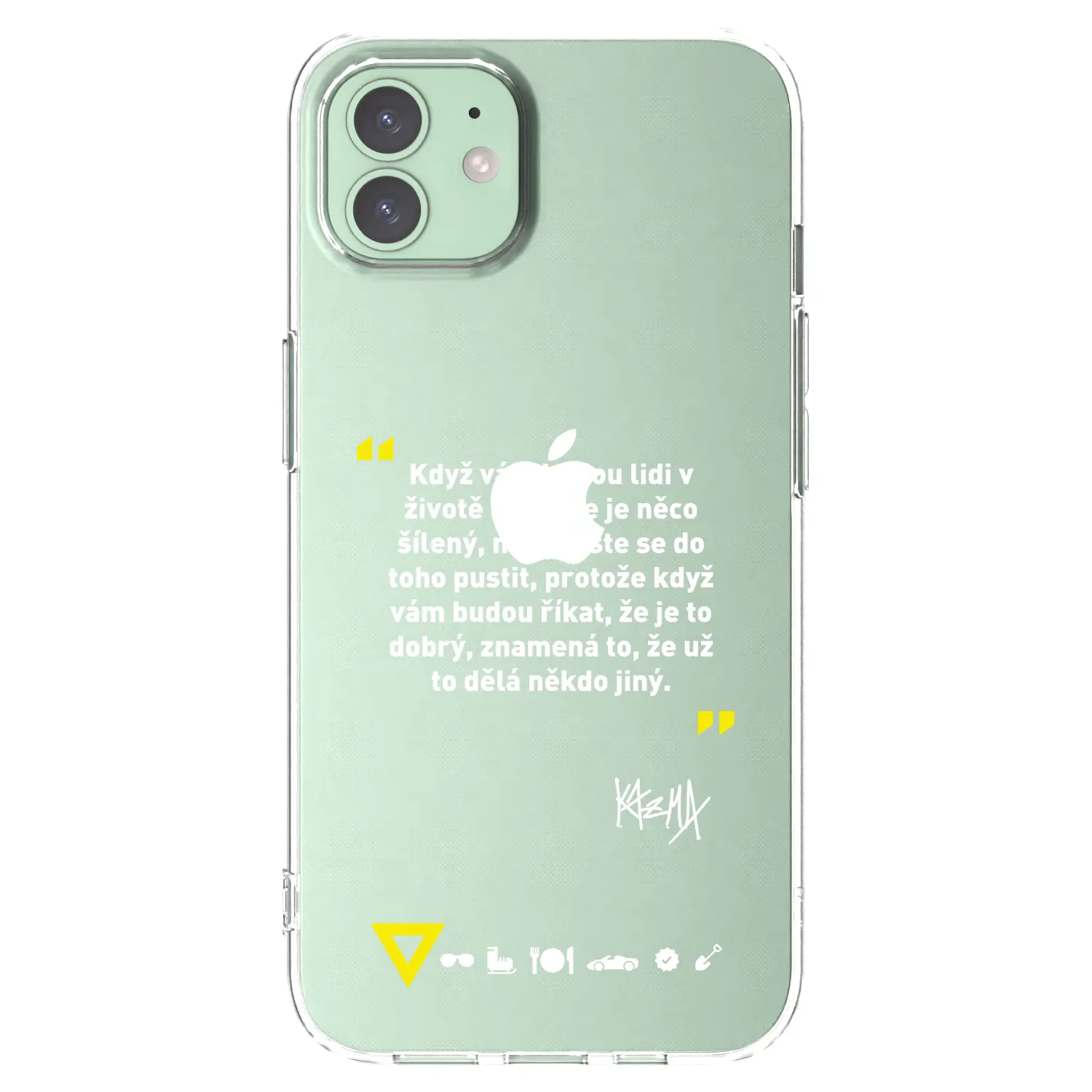 Silikonový průhledný obal pro Apple iPhone 12 Pro - Kazma - MĚLI BYSTE SE DO TOHO PUSTIT
