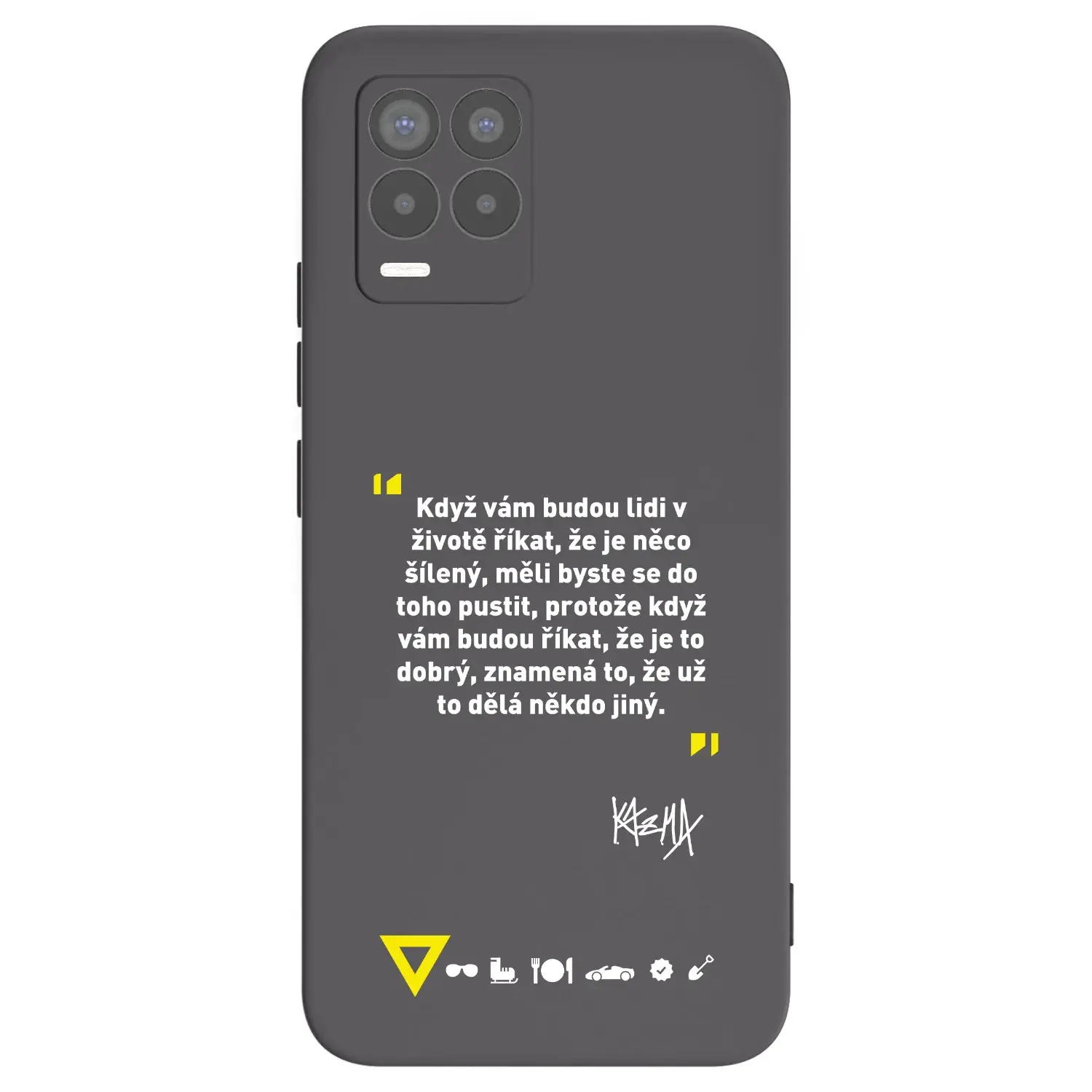 Silikonový černý obal pro Realme 8 Pro - Kazma - MĚLI BYSTE SE DO TOHO PUSTIT