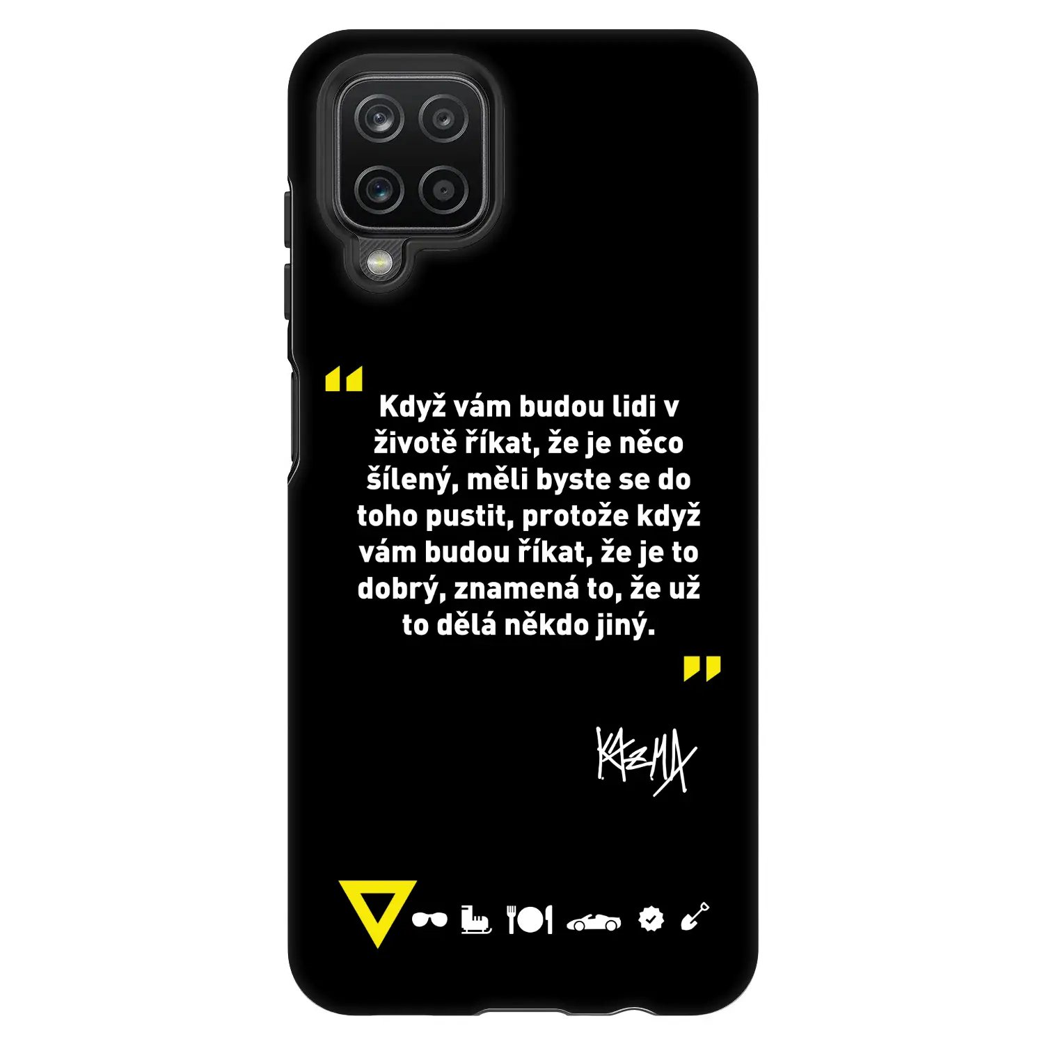 Fashion Case pro Samsung Galaxy A12 A125F - Kazma - MĚLI BYSTE SE DO TOHO PUSTIT