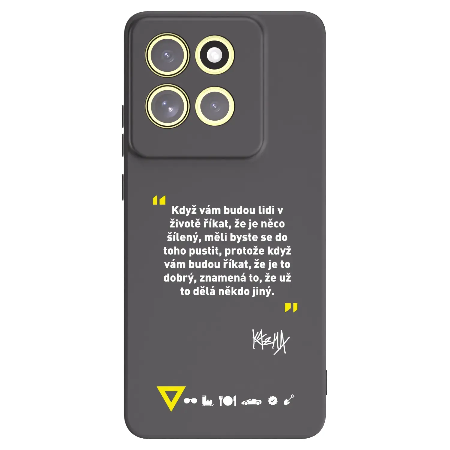 Silikonový černý obal pro Motorola Moto G86 Power 5G - Kazma - MĚLI BYSTE SE DO TOHO PUSTIT