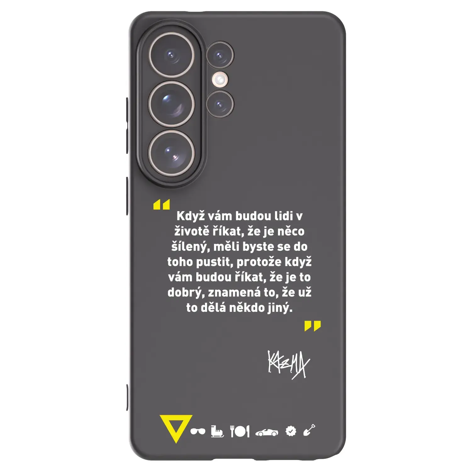 Silikonový černý obal pro Samsung Galaxy S26 Ultra - Kazma - MĚLI BYSTE SE DO TOHO PUSTIT