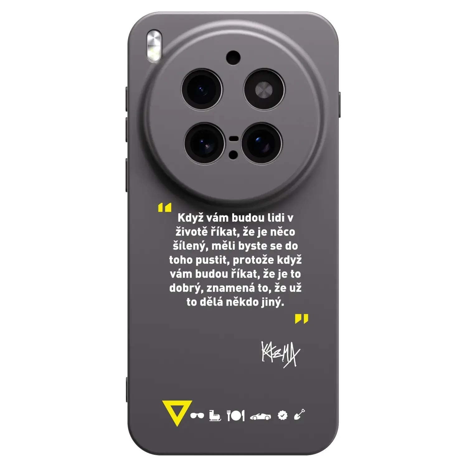 Silikonový černý obal pro Vivo X300 Pro - Kazma - MĚLI BYSTE SE DO TOHO PUSTIT