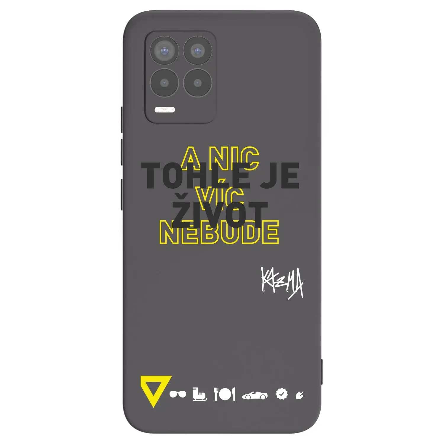 Silikonový černý obal pro Realme 8 Pro - Kazma - TOHLE JE ŽIVOT A NIC VÍC NEBUDE