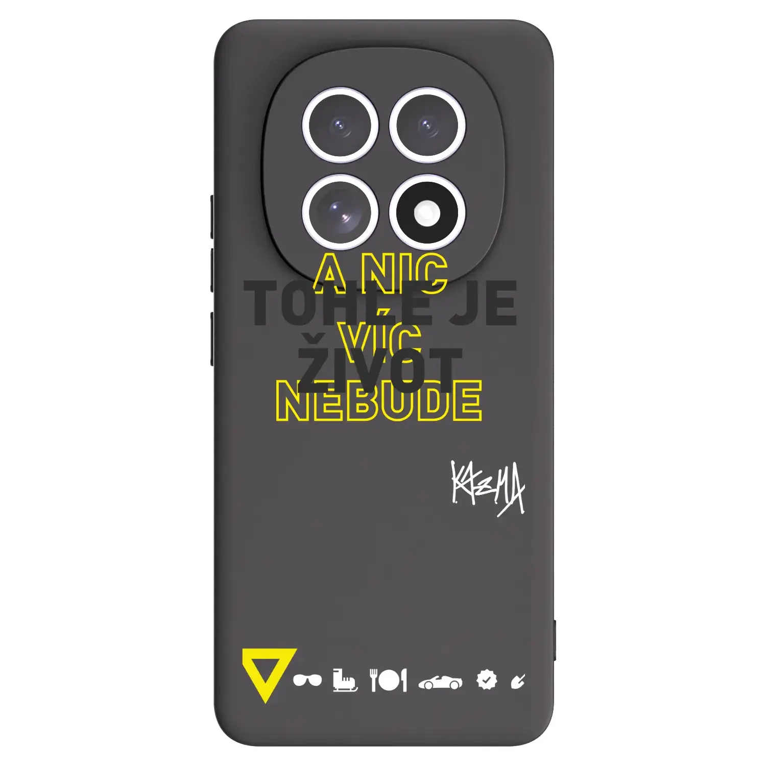 Silikonový černý obal pro Xiaomi Redmi Note 15 4G - Kazma - TOHLE JE ŽIVOT A NIC VÍC NEBUDE