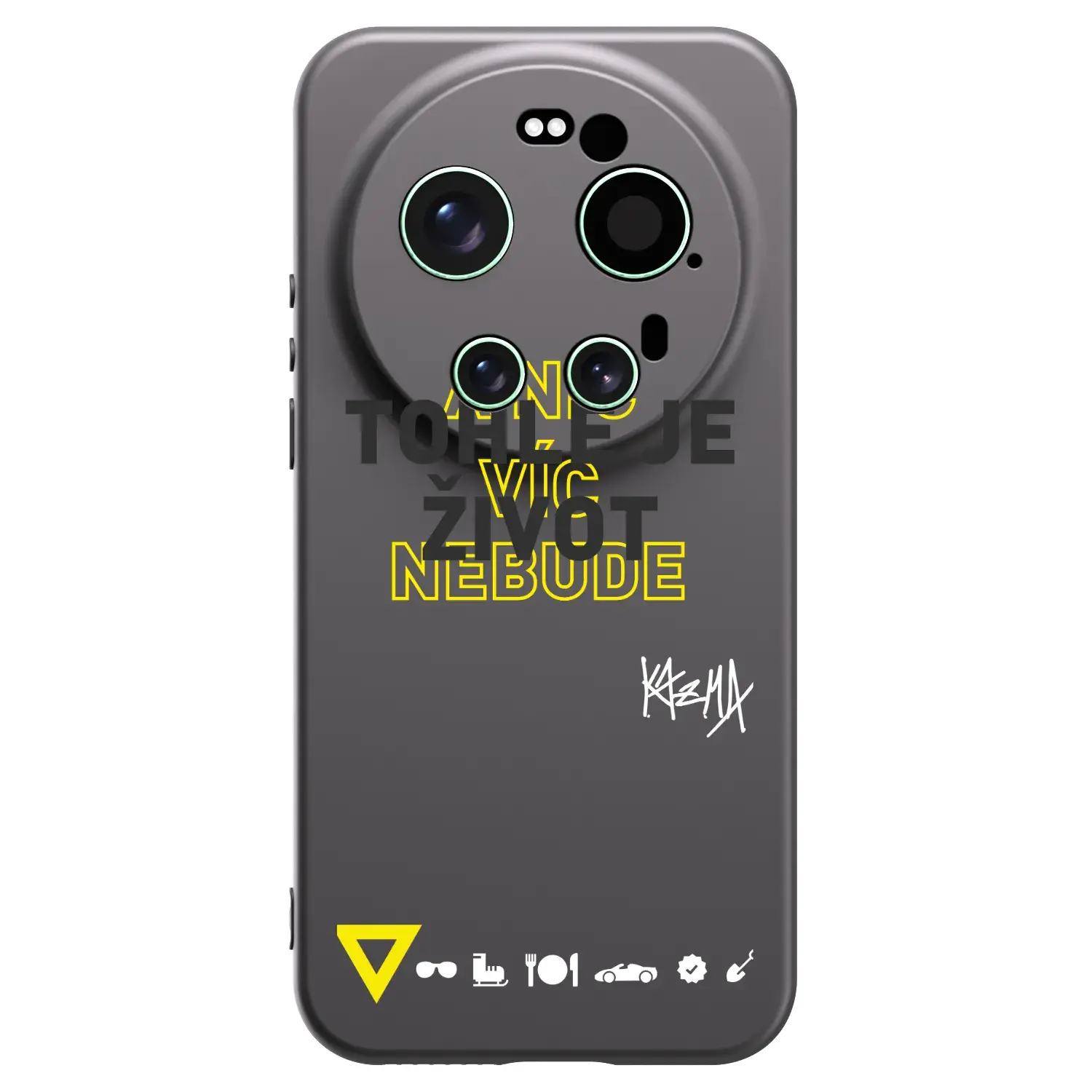 Silikonový černý obal pro Xiaomi 17 Ultra - Kazma - TOHLE JE ŽIVOT A NIC VÍC NEBUDE