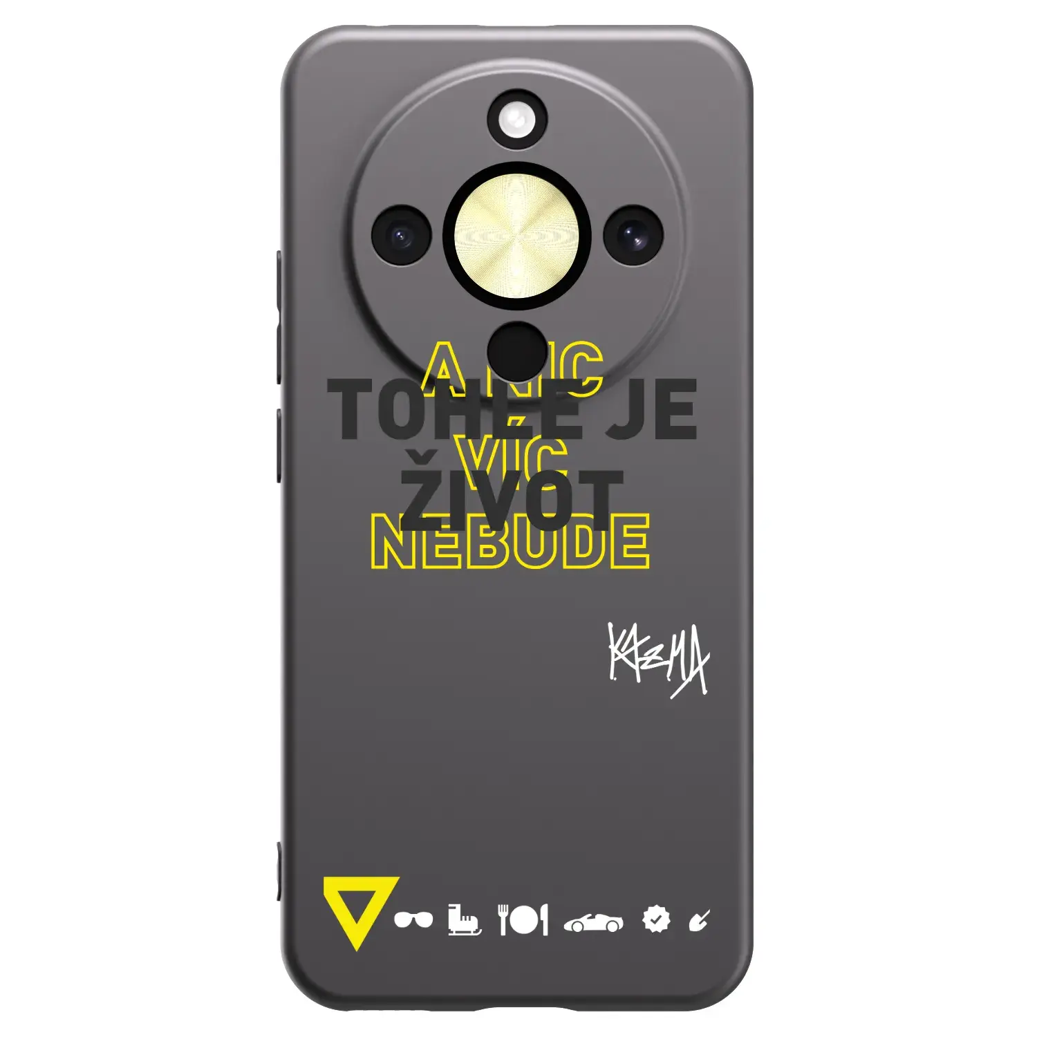 Silikonový černý obal pro Honor Magic8 Lite 5G - Kazma - TOHLE JE ŽIVOT A NIC VÍC NEBUDE