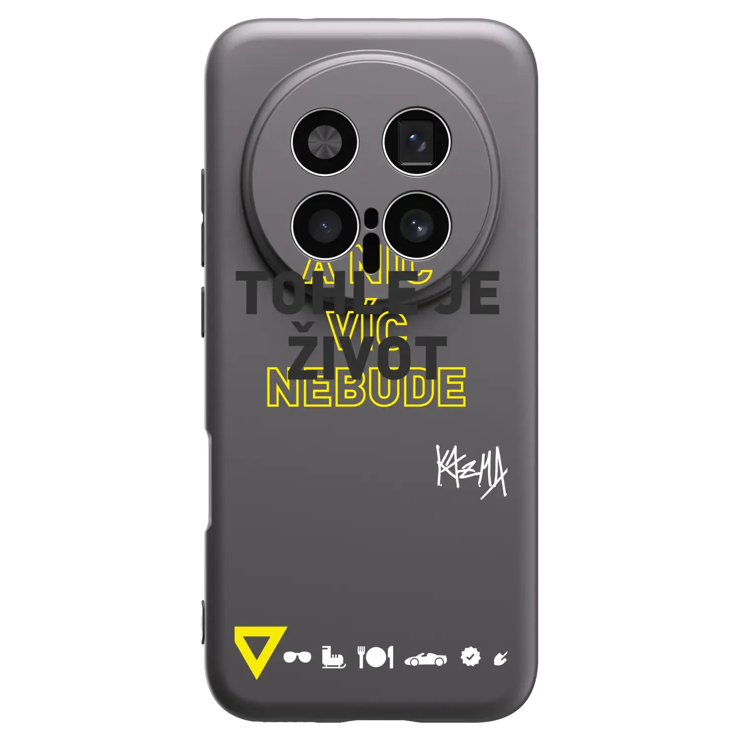 Silikonový černý obal pro Honor Magic8 Pro 5G - Kazma - TOHLE JE ŽIVOT A NIC VÍC NEBUDE