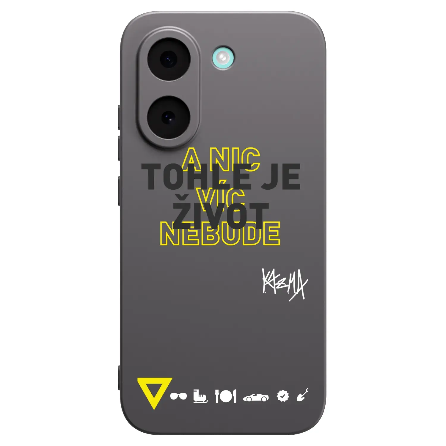 Silikonový černý obal pro Xiaomi Poco X8 Pro - Kazma - TOHLE JE ŽIVOT A NIC VÍC NEBUDE