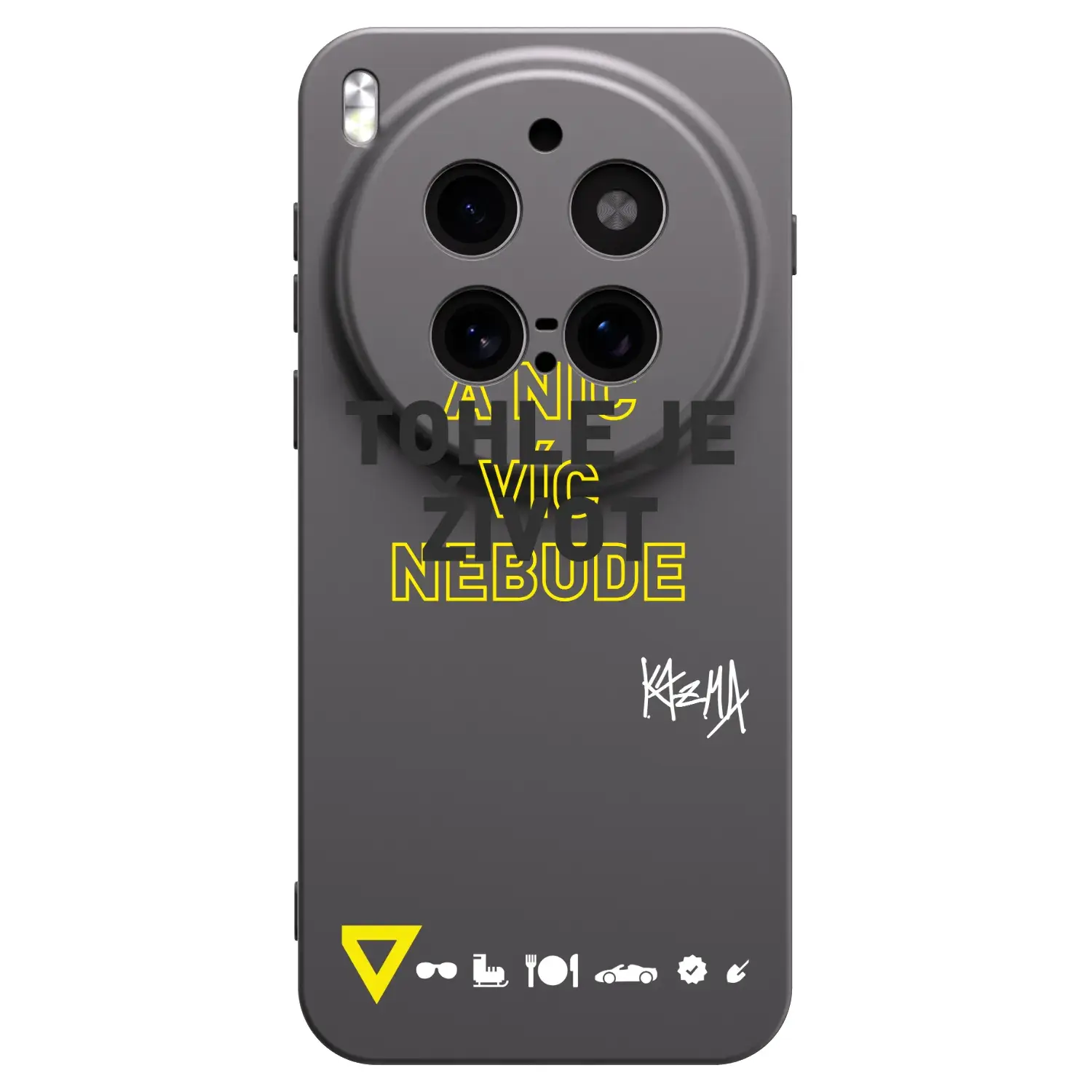 Silikonový černý obal pro Vivo X300 Pro - Kazma - TOHLE JE ŽIVOT A NIC VÍC NEBUDE