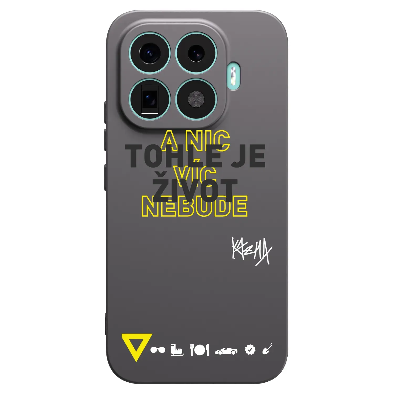 Silikonový černý obal pro Xiaomi 17T - Kazma - TOHLE JE ŽIVOT A NIC VÍC NEBUDE