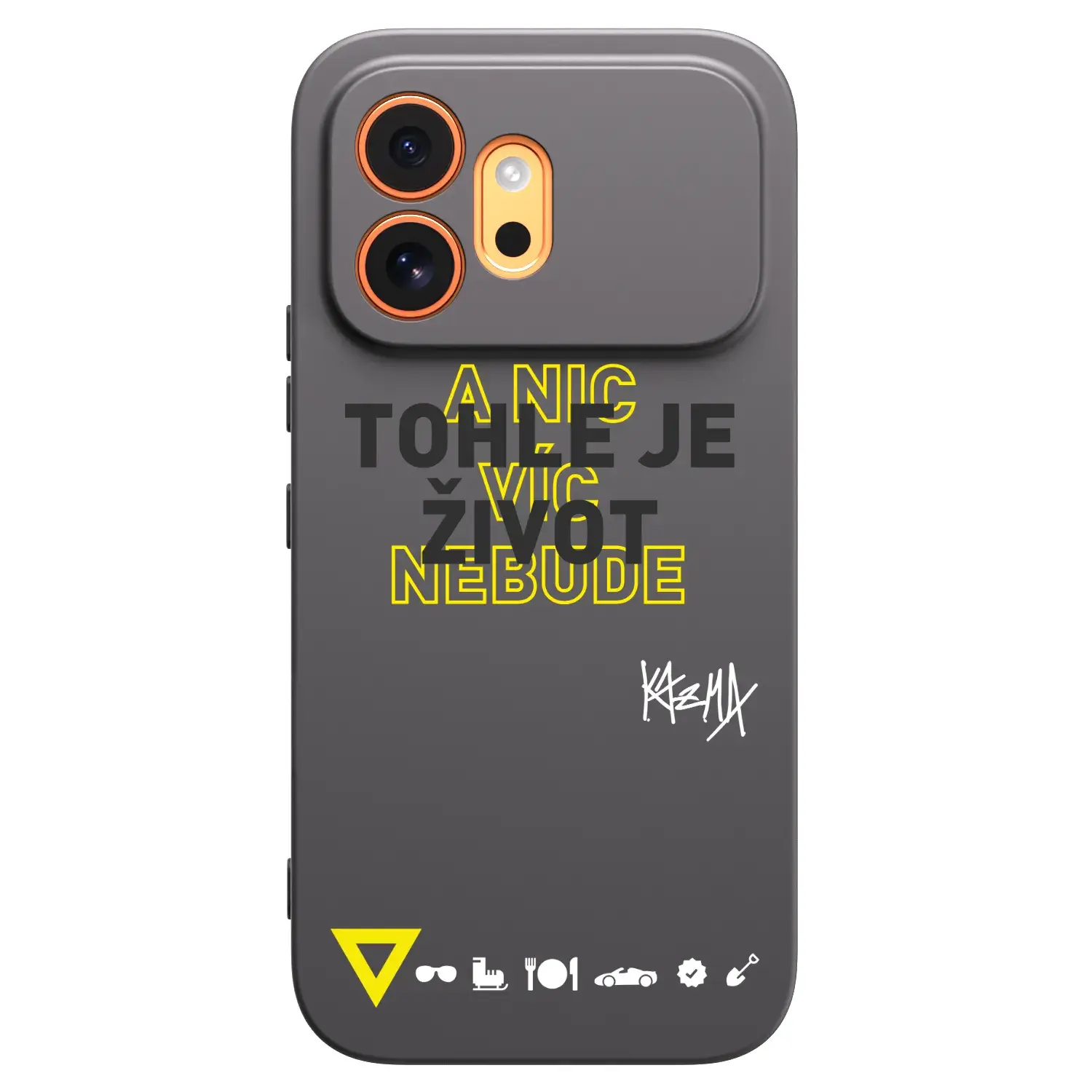 Silikonový černý obal pro Honor 600 - Kazma - TOHLE JE ŽIVOT A NIC VÍC NEBUDE