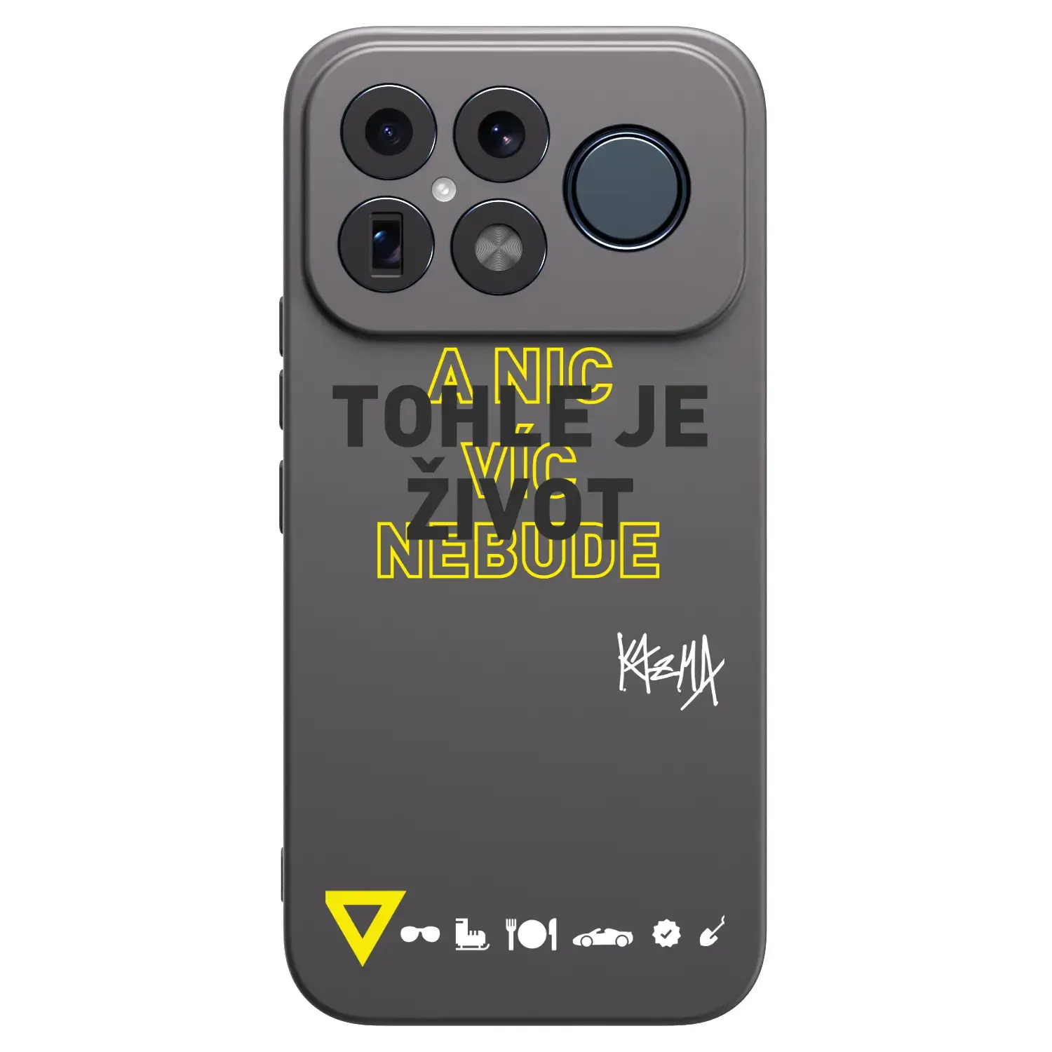 Silikonový černý obal pro Xiaomi Poco F8 Ultra - Kazma - TOHLE JE ŽIVOT A NIC VÍC NEBUDE