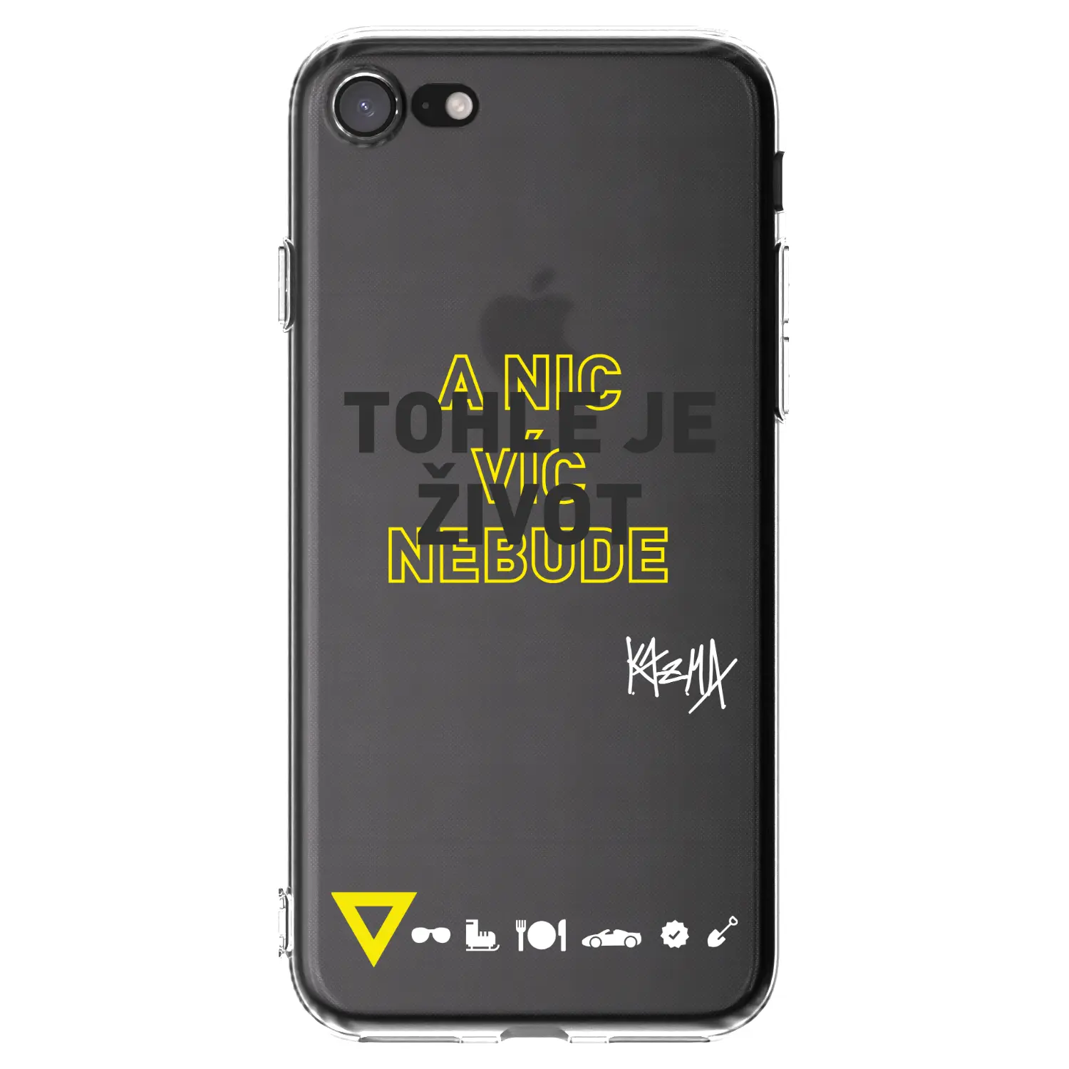 Silikonový průhledný obal pro Apple iPhone SE 2020 - Kazma - TOHLE JE ŽIVOT A NIC VÍC NEBUDE