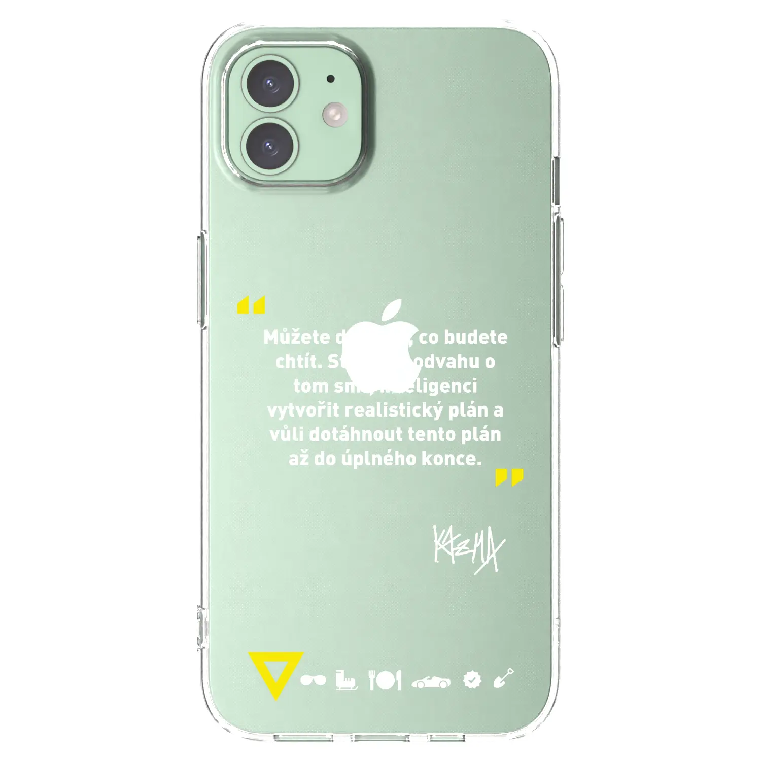 Silikonový průhledný obal pro Apple iPhone 12 Pro - Kazma - MŮŽETE DOKÁZAT, CO BUDETE CHTÍT
