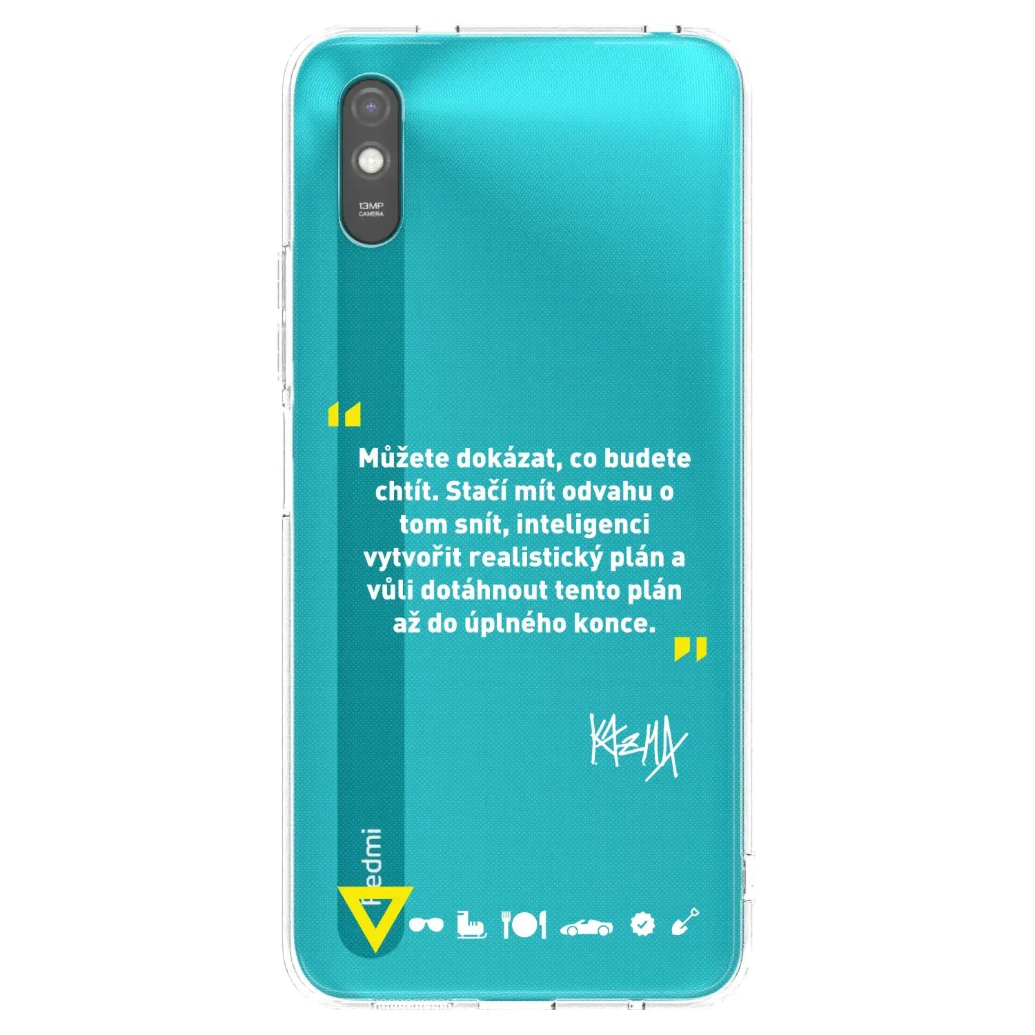 Silikonový průhledný obal pro Xiaomi Redmi 9AT - Kazma - MŮŽETE DOKÁZAT, CO BUDETE CHTÍT