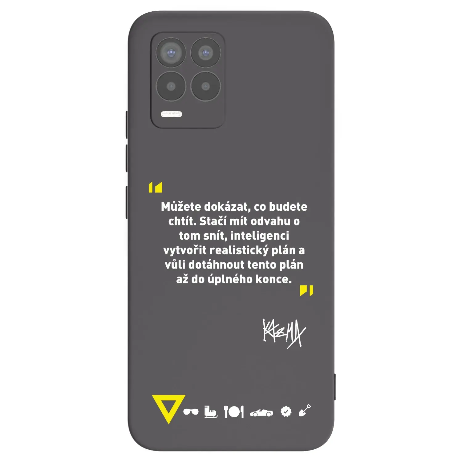 Silikonový černý obal pro Realme 8 Pro - Kazma - MŮŽETE DOKÁZAT, CO BUDETE CHTÍT