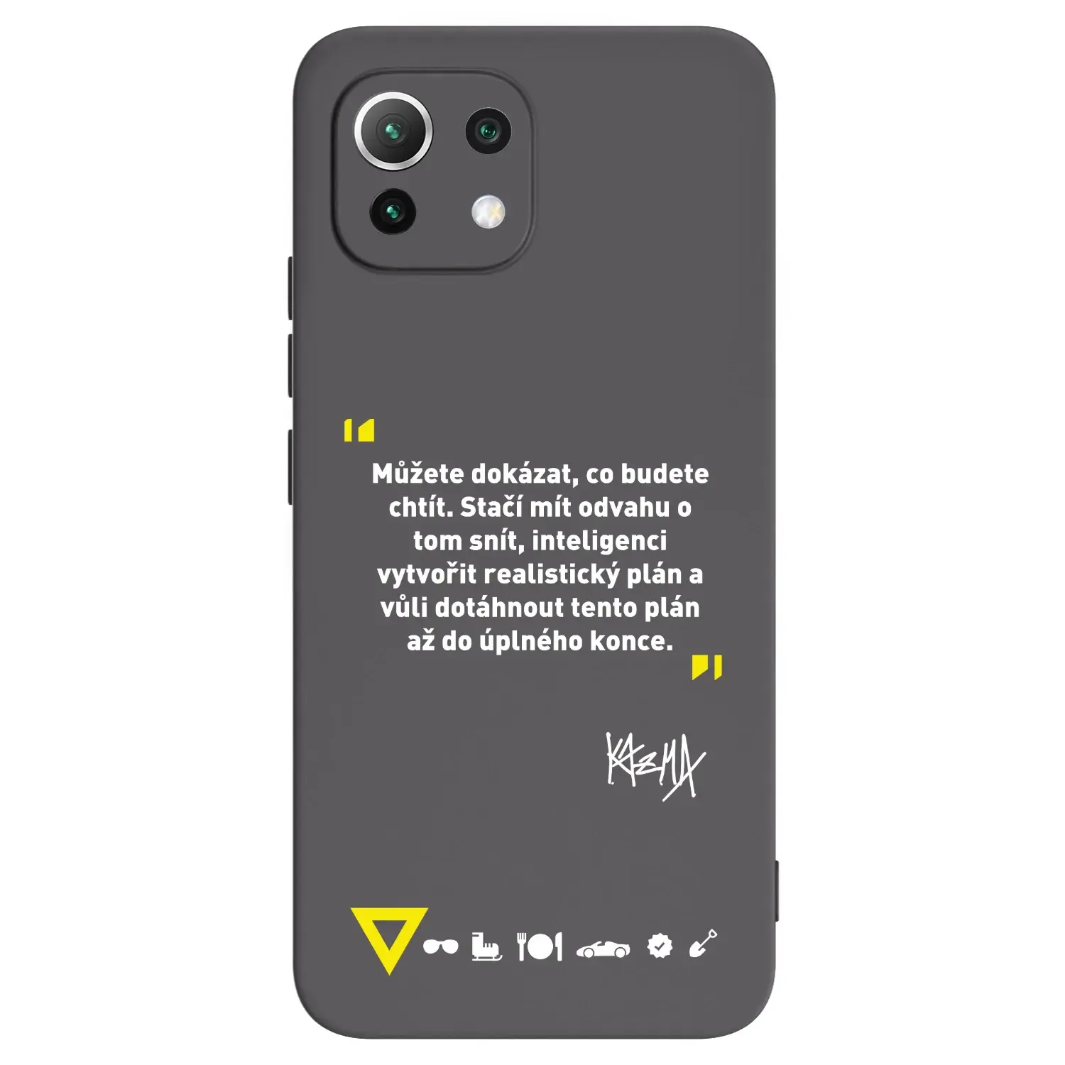 Silikonový černý obal pro Xiaomi 11 Lite 5G NE - Kazma - MŮŽETE DOKÁZAT, CO BUDETE CHTÍT