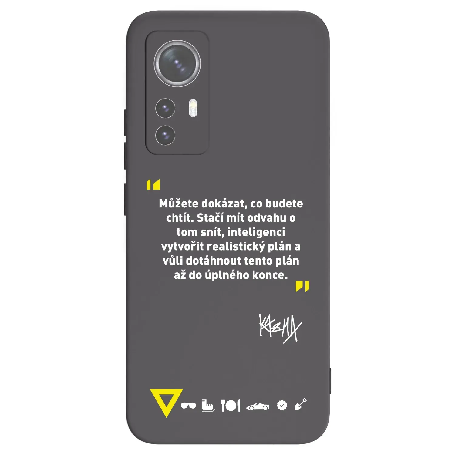 Silikonový černý obal pro Xiaomi 12X - Kazma - MŮŽETE DOKÁZAT, CO BUDETE CHTÍT