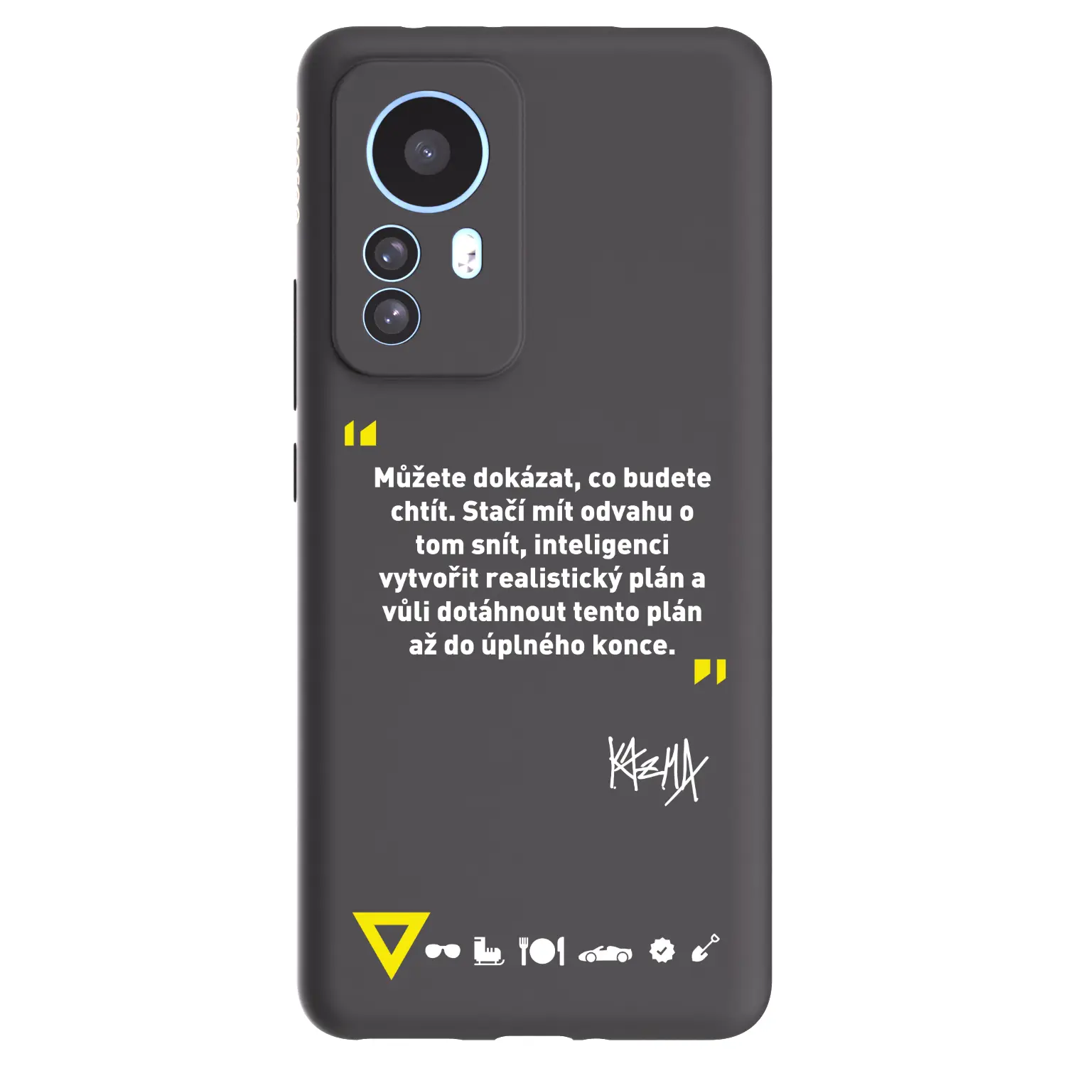 Silikonový černý obal pro Xiaomi 12T Pro - Kazma - MŮŽETE DOKÁZAT, CO BUDETE CHTÍT