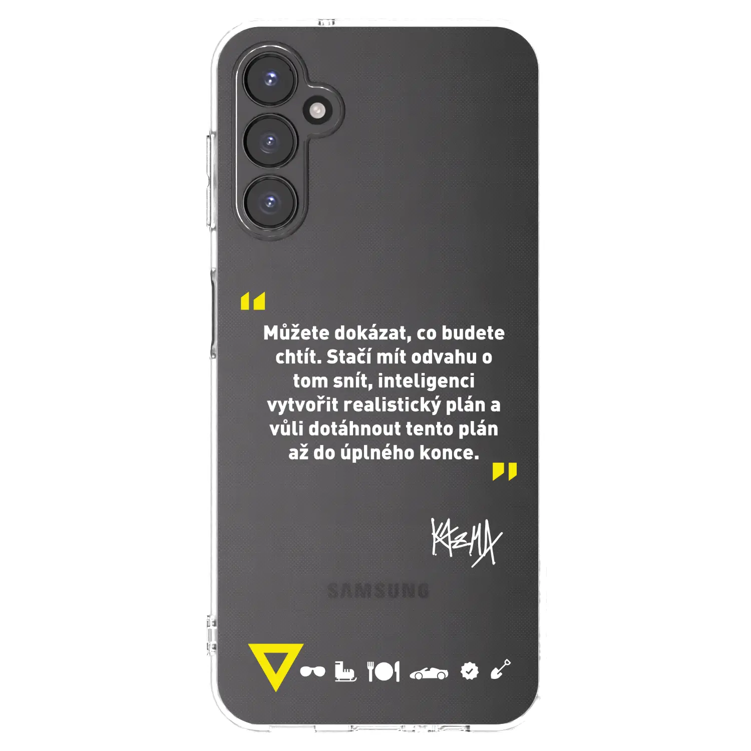Silikonový průhledný obal pro Samsung Galaxy A14 5G A146P - Kazma - MŮŽETE DOKÁZAT, CO BUDETE CHTÍT