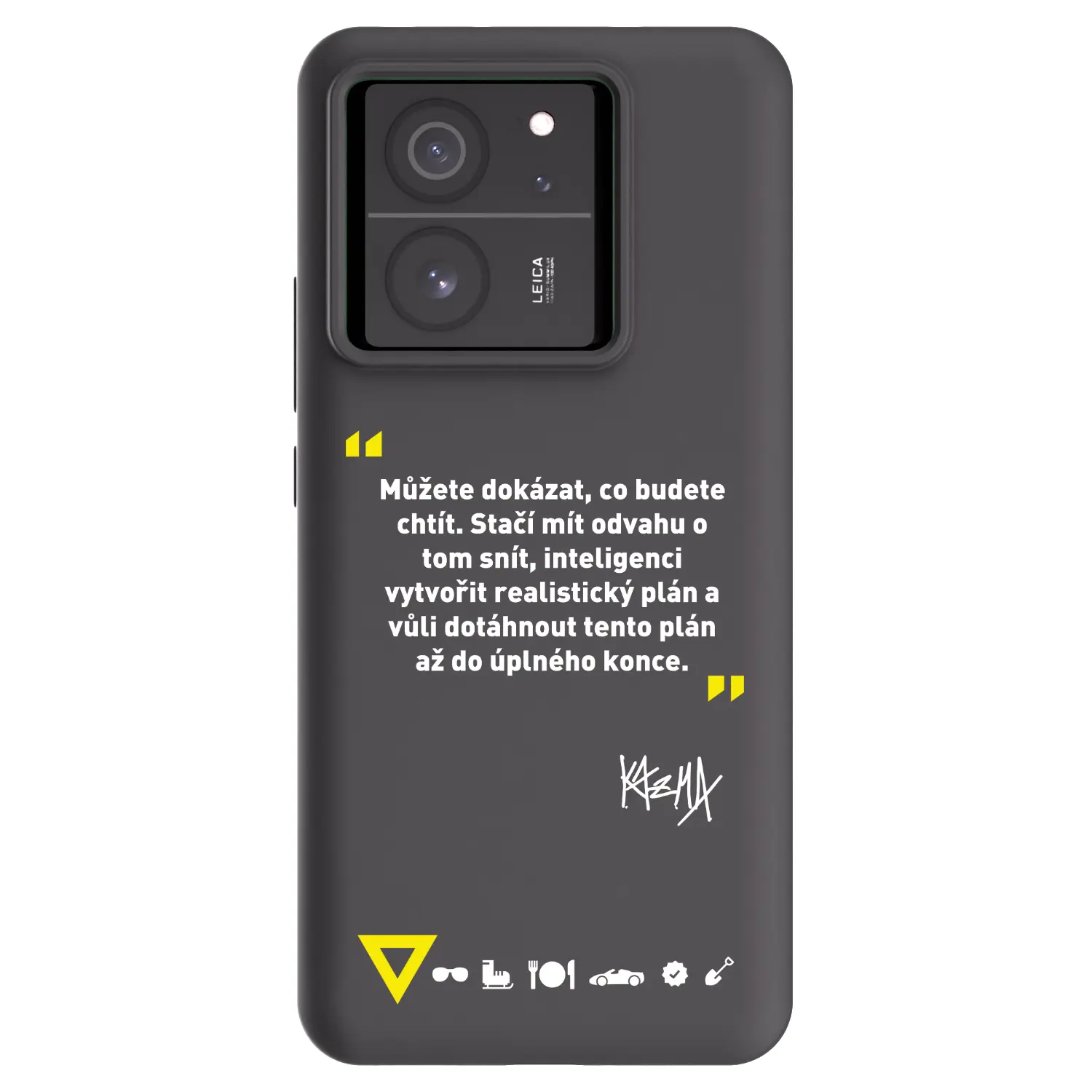 Silikonový černý obal pro Xiaomi 13T Pro - Kazma - MŮŽETE DOKÁZAT, CO BUDETE CHTÍT