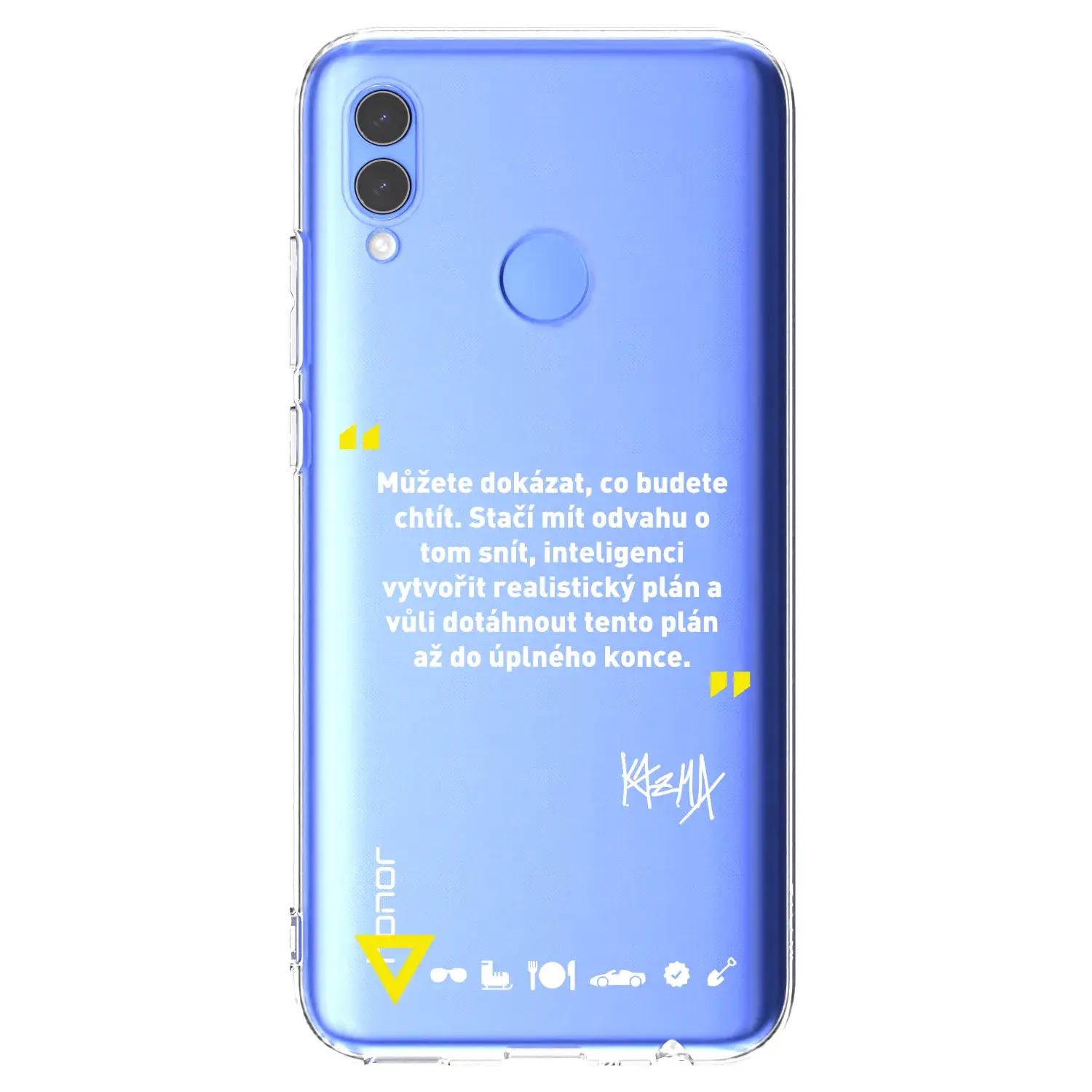 Silikonový průhledný obal pro Honor 10 Lite - Kazma - MŮŽETE DOKÁZAT, CO BUDETE CHTÍT