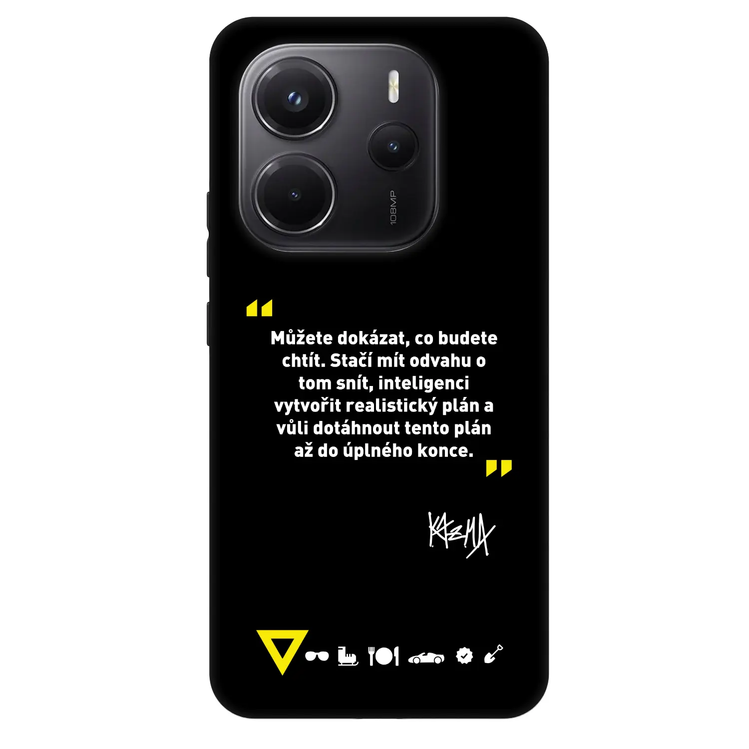 Fashion Case pro Xiaomi Redmi Note 14 5G - Kazma - MŮŽETE DOKÁZAT, CO BUDETE CHTÍT
