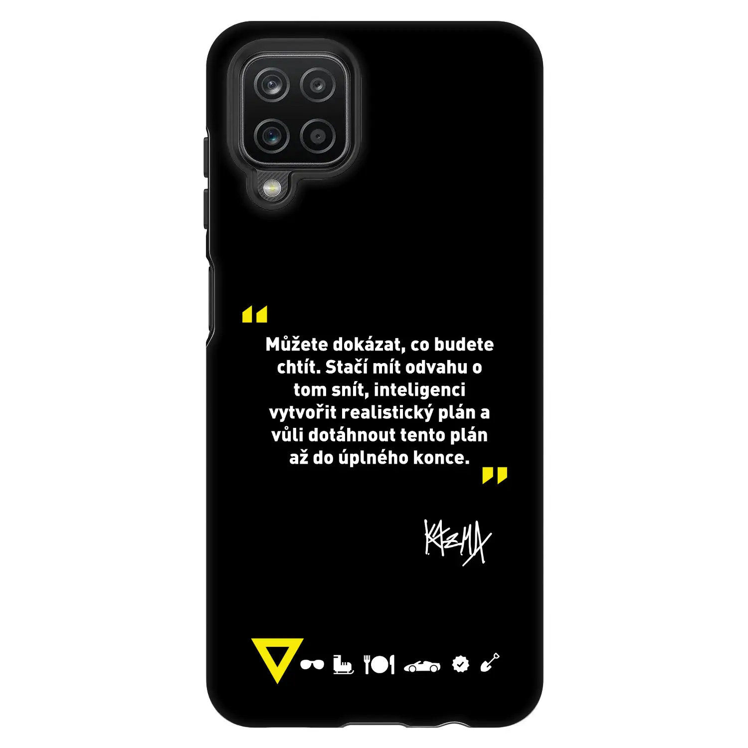 Fashion Case pro Samsung Galaxy A12 A125F - Kazma - MŮŽETE DOKÁZAT, CO BUDETE CHTÍT