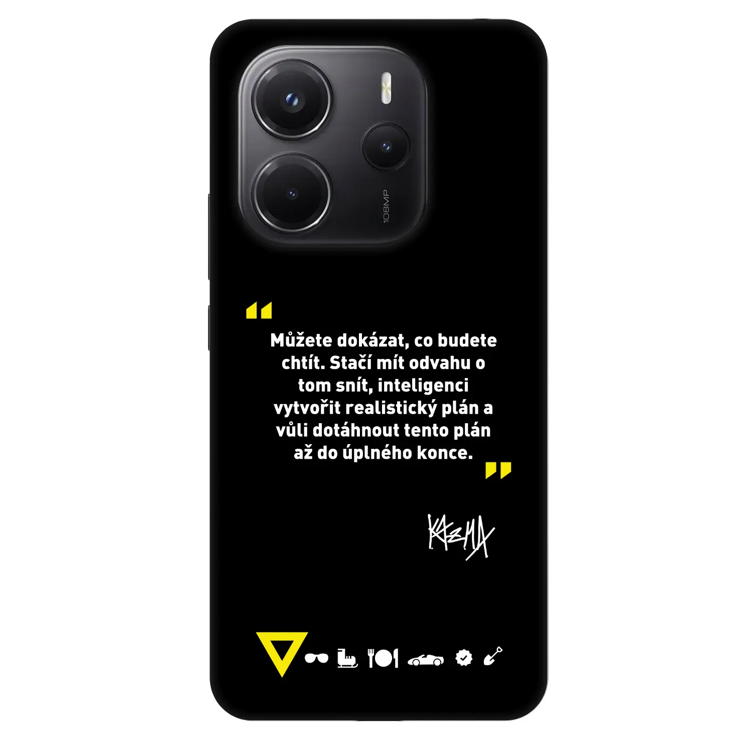 Fashion Case pro Xiaomi Redmi Note 14 4G - Kazma - MŮŽETE DOKÁZAT, CO BUDETE CHTÍT