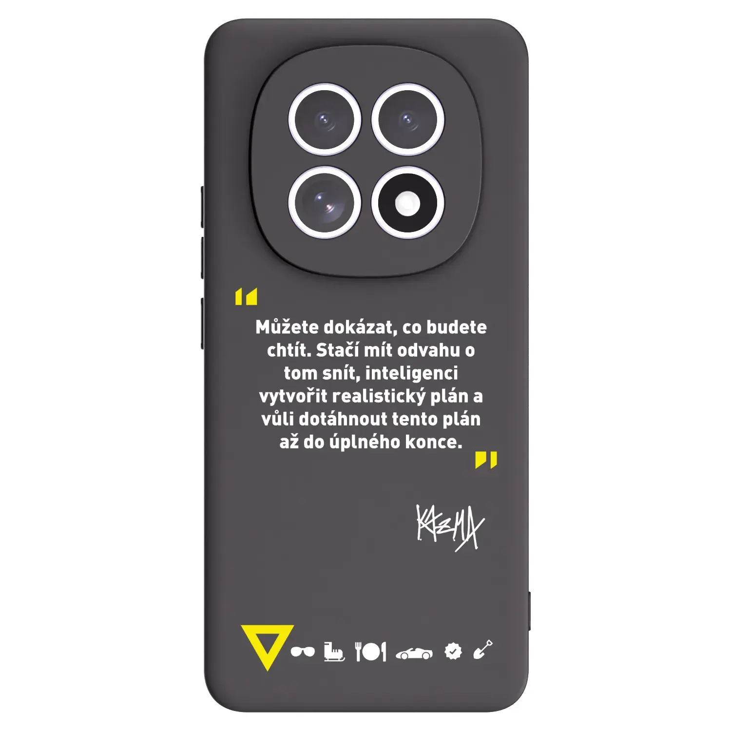 Silikonový černý obal pro Xiaomi Redmi Note 15 4G - Kazma - MŮŽETE DOKÁZAT, CO BUDETE CHTÍT