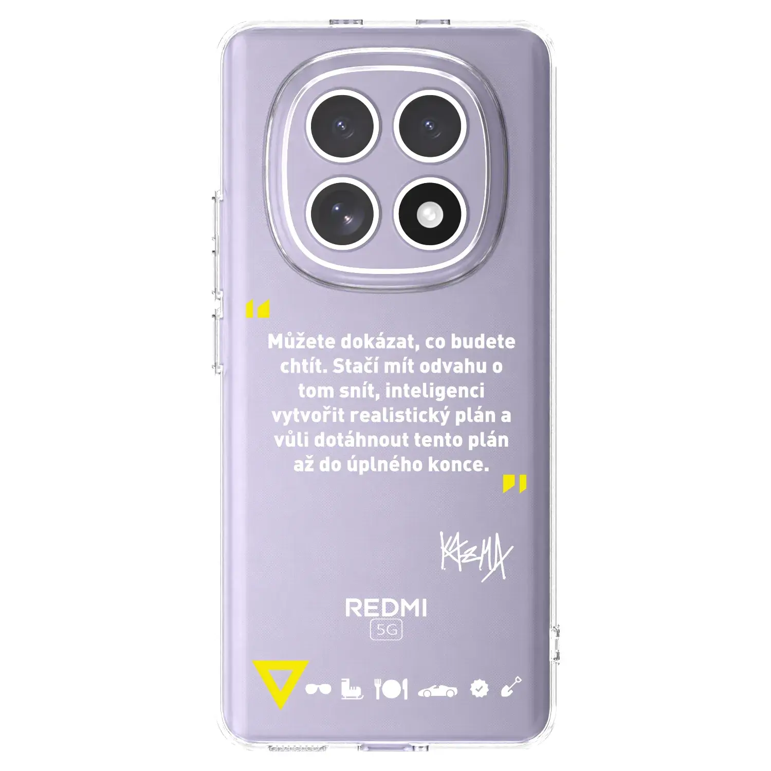 Silikonový průhledný obal pro Xiaomi Redmi Note 15 4G - Kazma - MŮŽETE DOKÁZAT, CO BUDETE CHTÍT