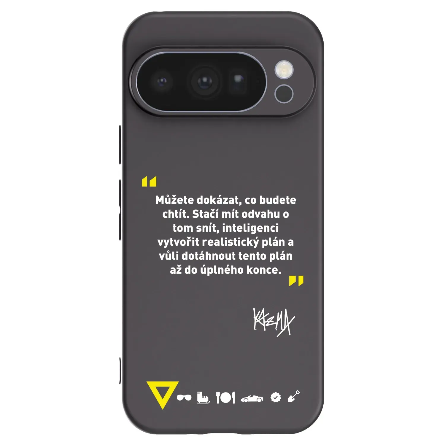 Silikonový černý obal pro Google Pixel 10 Pro - Kazma - MŮŽETE DOKÁZAT, CO BUDETE CHTÍT