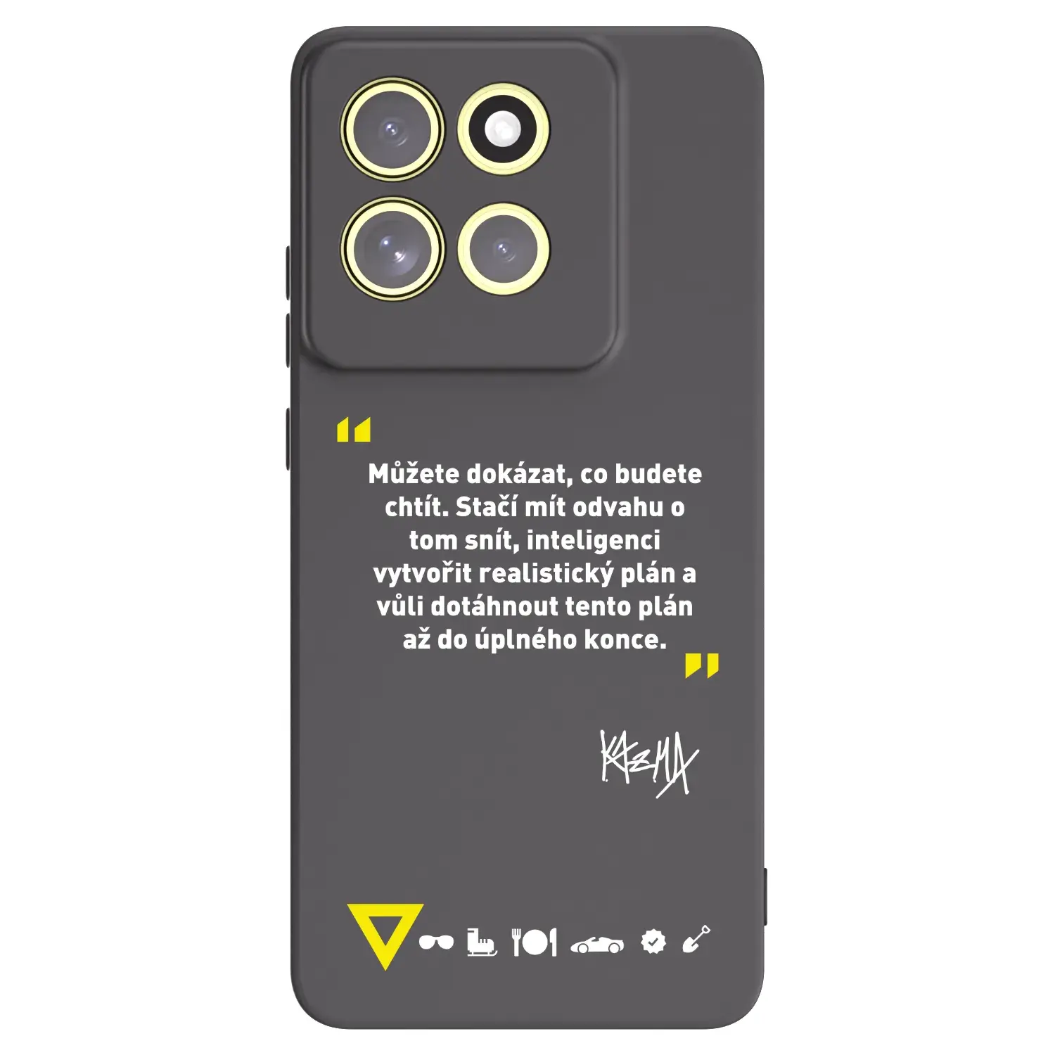 Silikonový černý obal pro Motorola Moto G86 Power 5G - Kazma - MŮŽETE DOKÁZAT, CO BUDETE CHTÍT