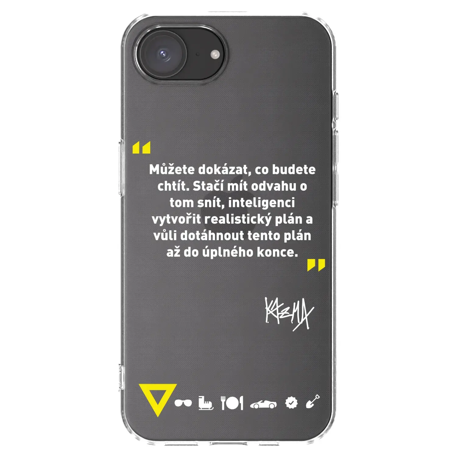 Silikonový průhledný obal pro Apple iPhone 17e - Kazma - MŮŽETE DOKÁZAT, CO BUDETE CHTÍT