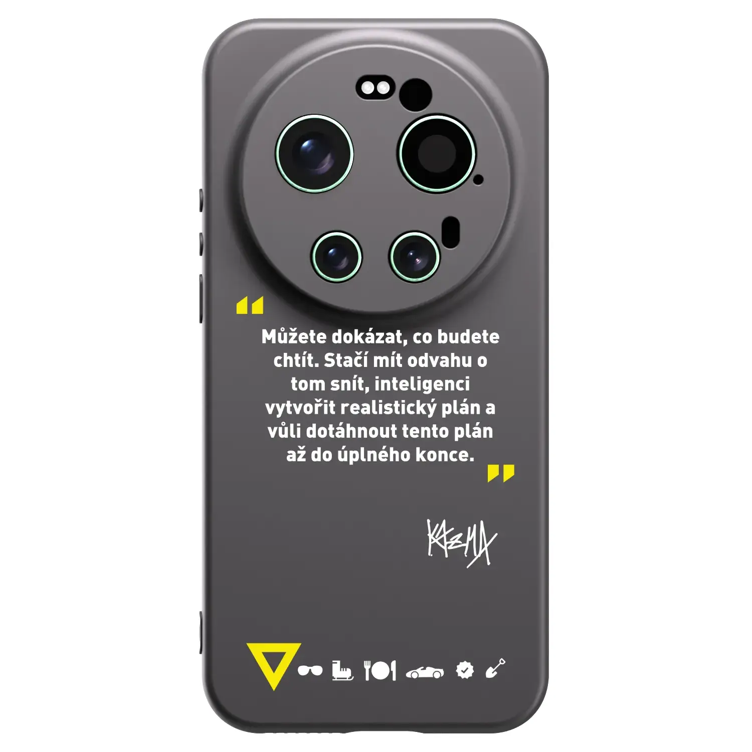 Silikonový černý obal pro Xiaomi 17 Ultra - Kazma - MŮŽETE DOKÁZAT, CO BUDETE CHTÍT
