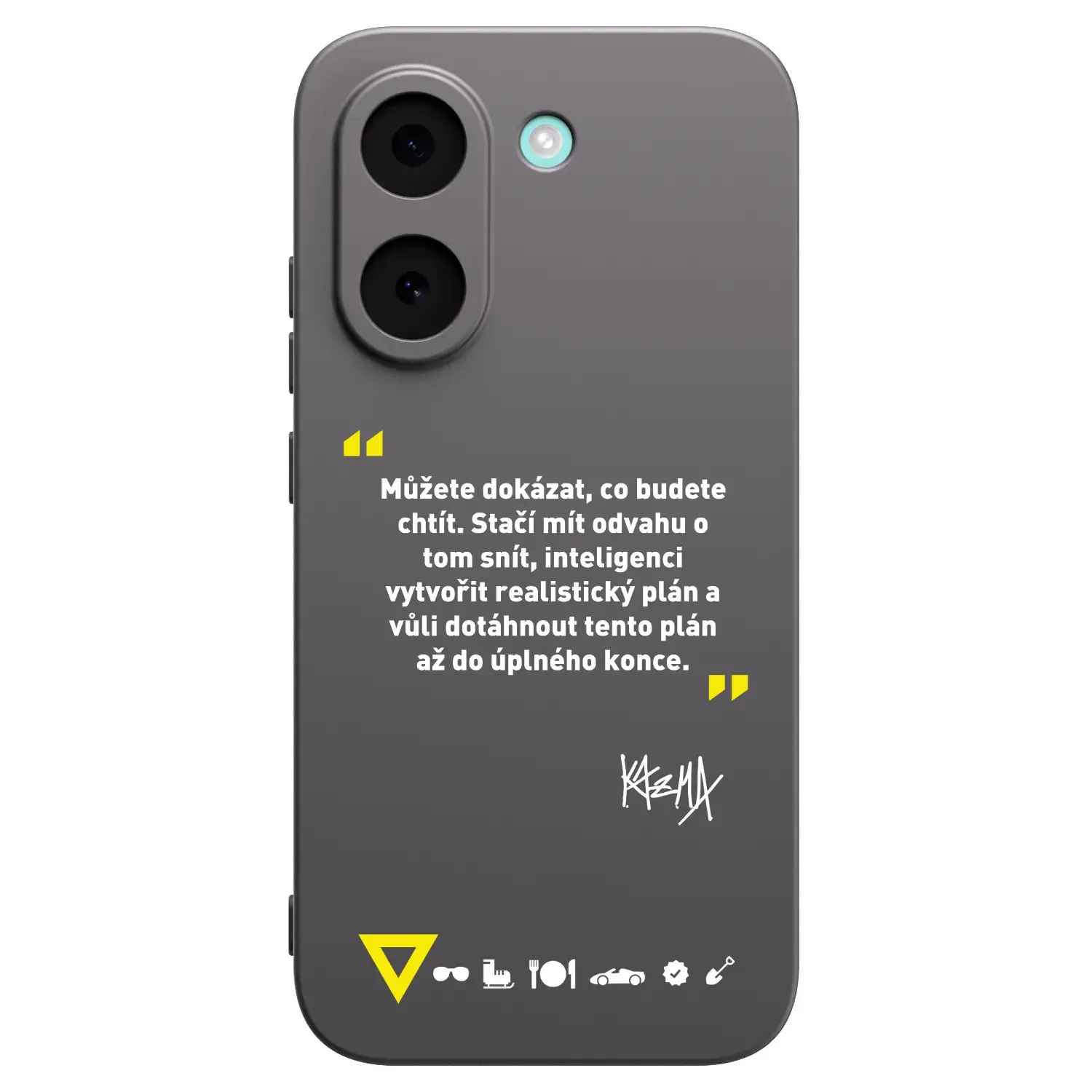 Silikonový černý obal pro Xiaomi Poco X8 Pro - Kazma - MŮŽETE DOKÁZAT, CO BUDETE CHTÍT