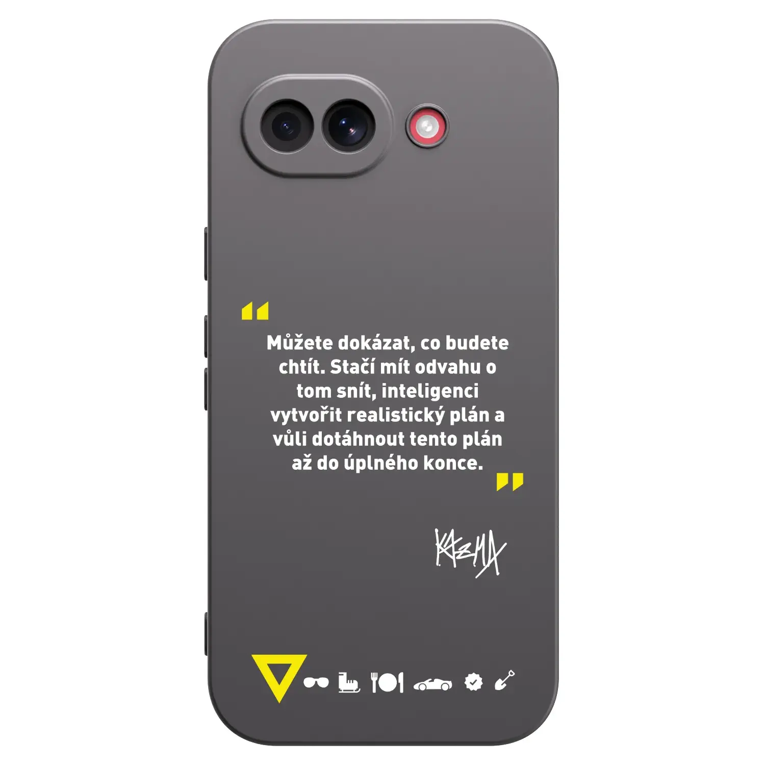 Silikonový černý obal pro Google Pixel 10a - Kazma - MŮŽETE DOKÁZAT, CO BUDETE CHTÍT