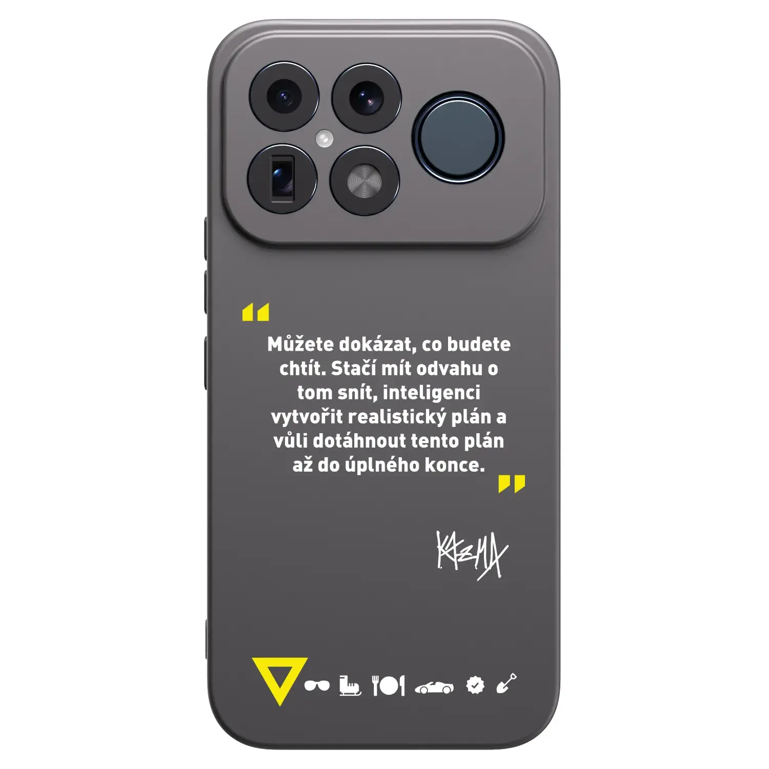 Silikonový černý obal pro Xiaomi Poco F8 Ultra - Kazma - MŮŽETE DOKÁZAT, CO BUDETE CHTÍT