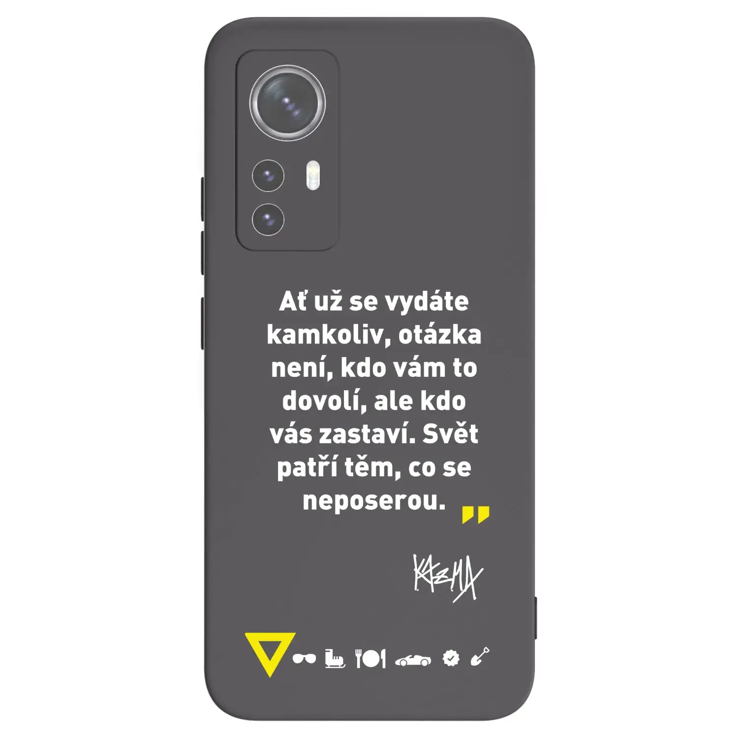 Silikonový černý obal pro Xiaomi 12X - Kazma - SVĚT PATŘÍ TĚM, CO SE NEPOSEROU