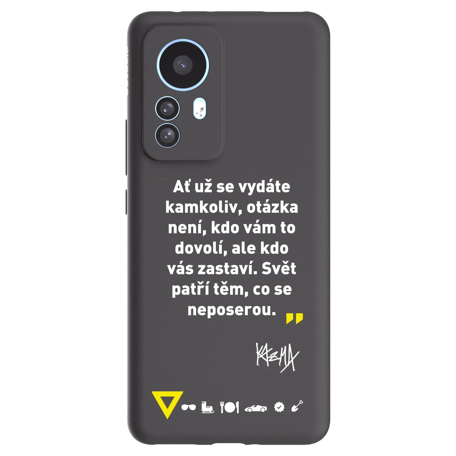 Silikonový černý obal pro Xiaomi 12T Pro - Kazma - SVĚT PATŘÍ TĚM, CO SE NEPOSEROU