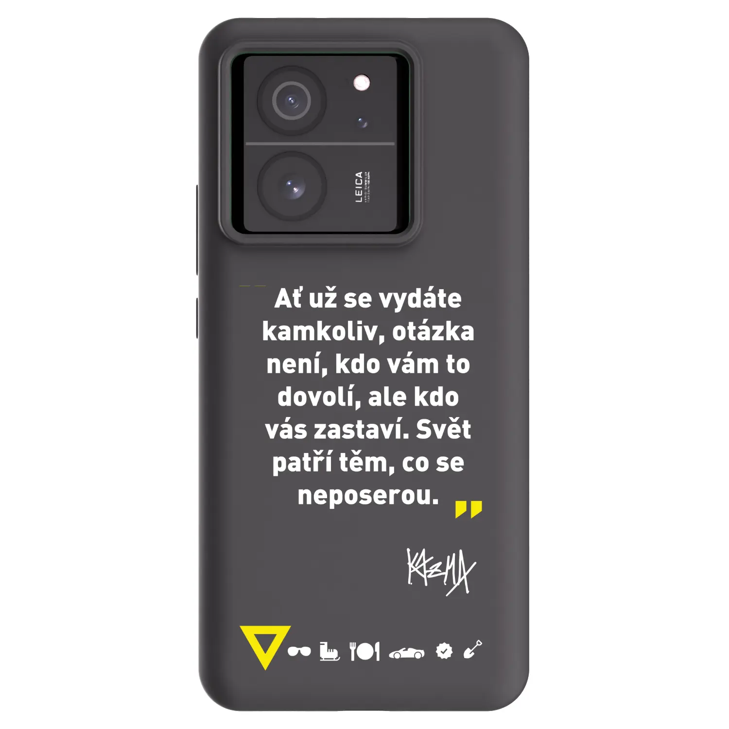 Silikonový černý obal pro Xiaomi 13T Pro - Kazma - SVĚT PATŘÍ TĚM, CO SE NEPOSEROU