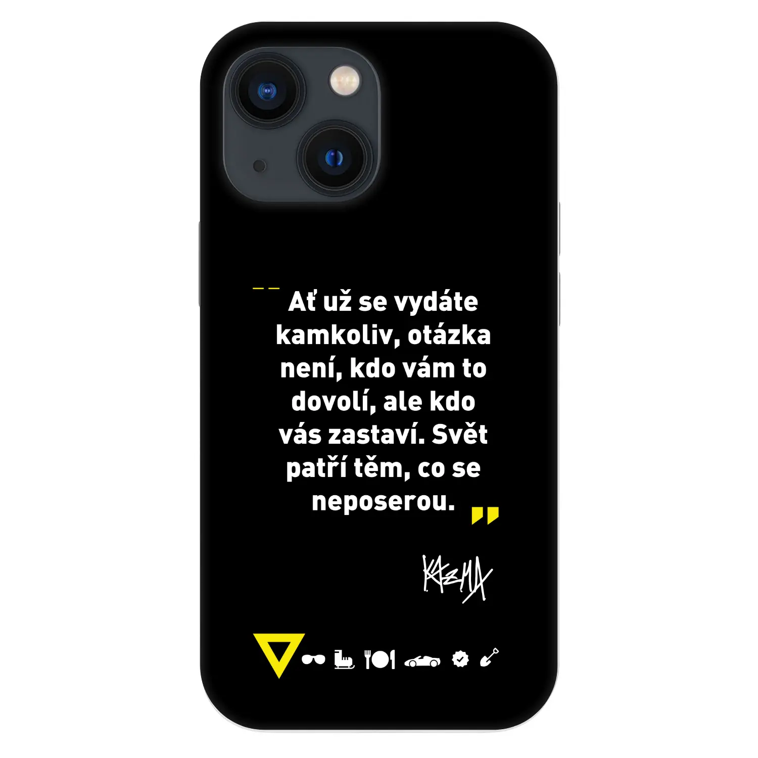 Fashion Case pro Apple iPhone 13 mini - Kazma - SVĚT PATŘÍ TĚM, CO SE NEPOSEROU