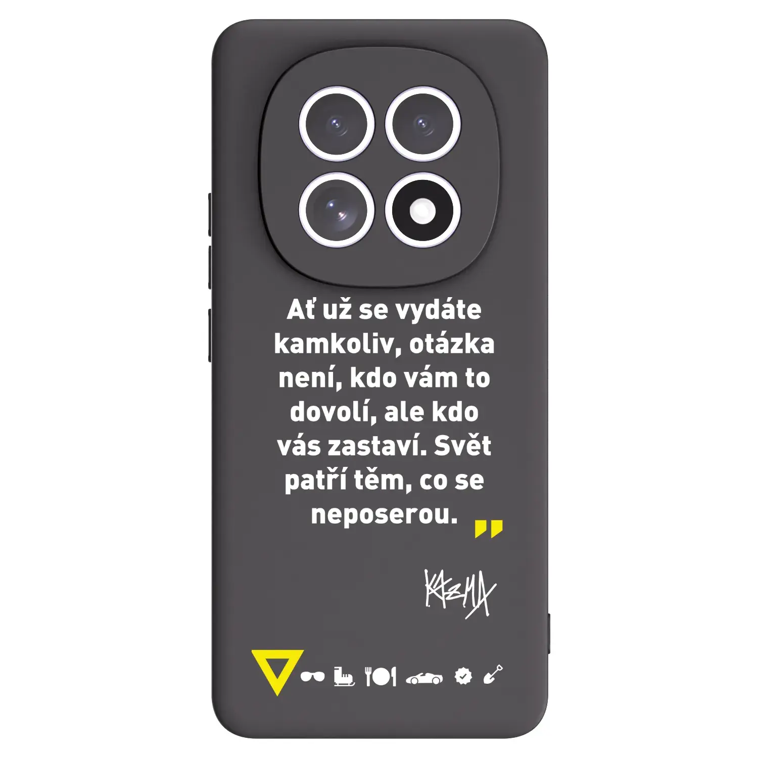 Silikonový černý obal pro Xiaomi Redmi Note 15 4G - Kazma - SVĚT PATŘÍ TĚM, CO SE NEPOSEROU