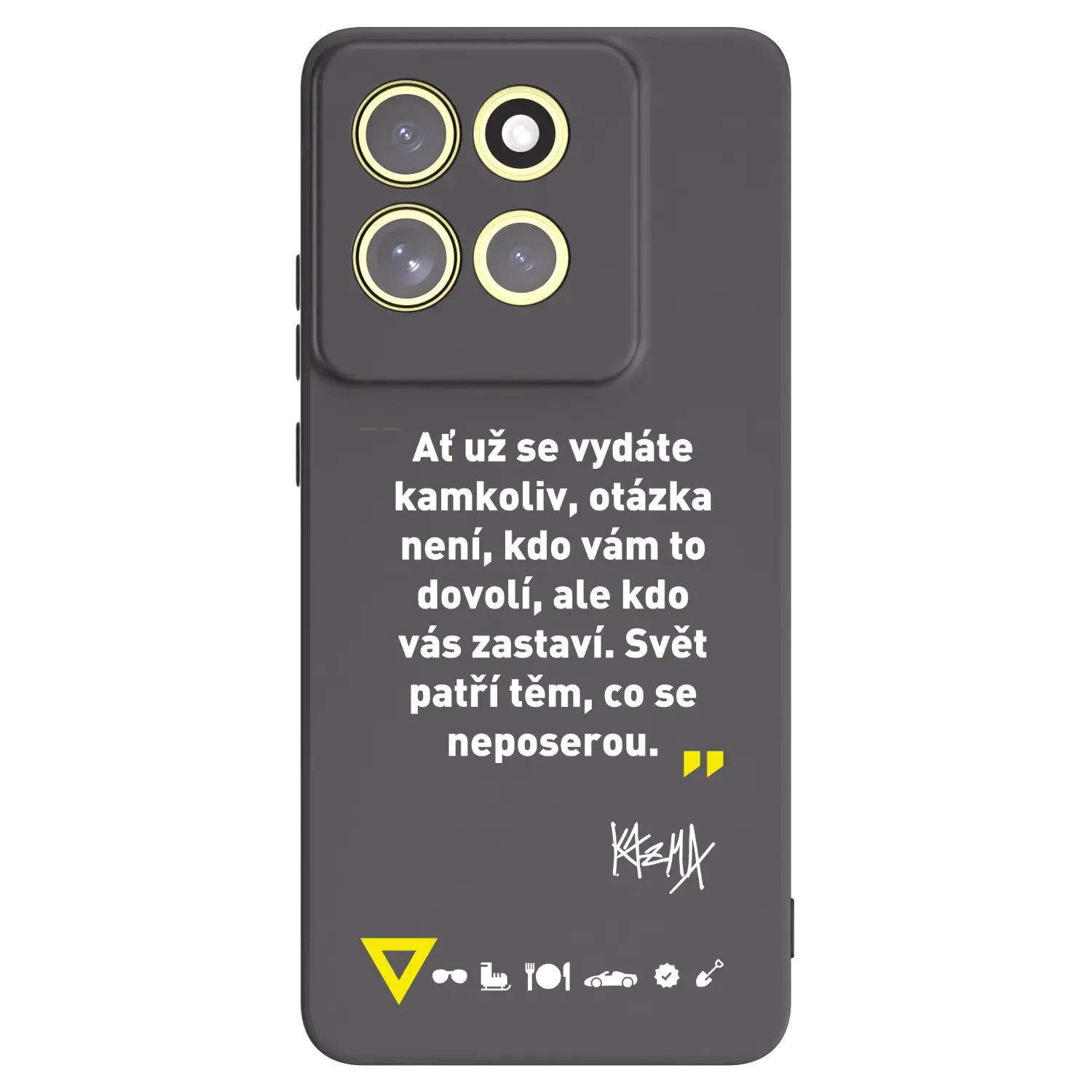 Silikonový černý obal pro Motorola Moto G86 Power 5G - Kazma - SVĚT PATŘÍ TĚM, CO SE NEPOSEROU