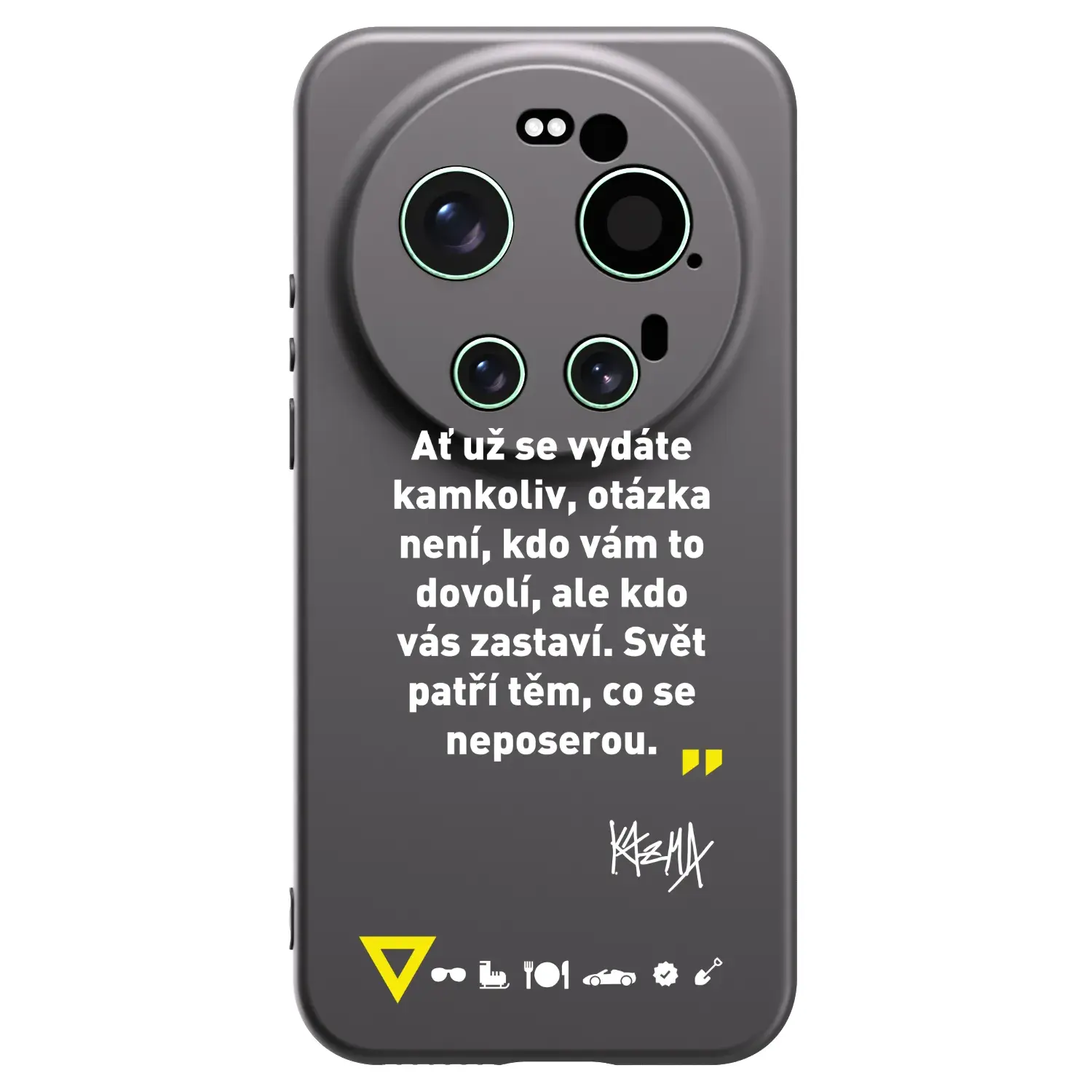 Silikonový černý obal pro Xiaomi 17 Ultra - Kazma - SVĚT PATŘÍ TĚM, CO SE NEPOSEROU