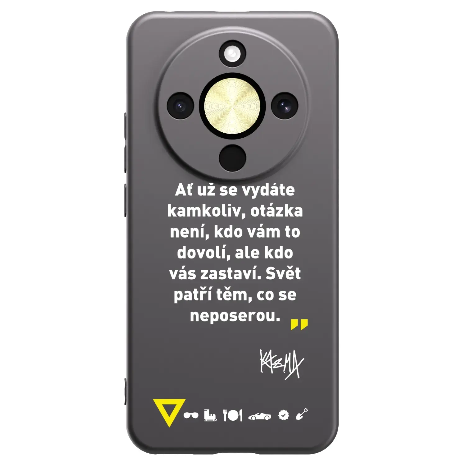 Silikonový černý obal pro Honor Magic8 Lite 5G - Kazma - SVĚT PATŘÍ TĚM, CO SE NEPOSEROU
